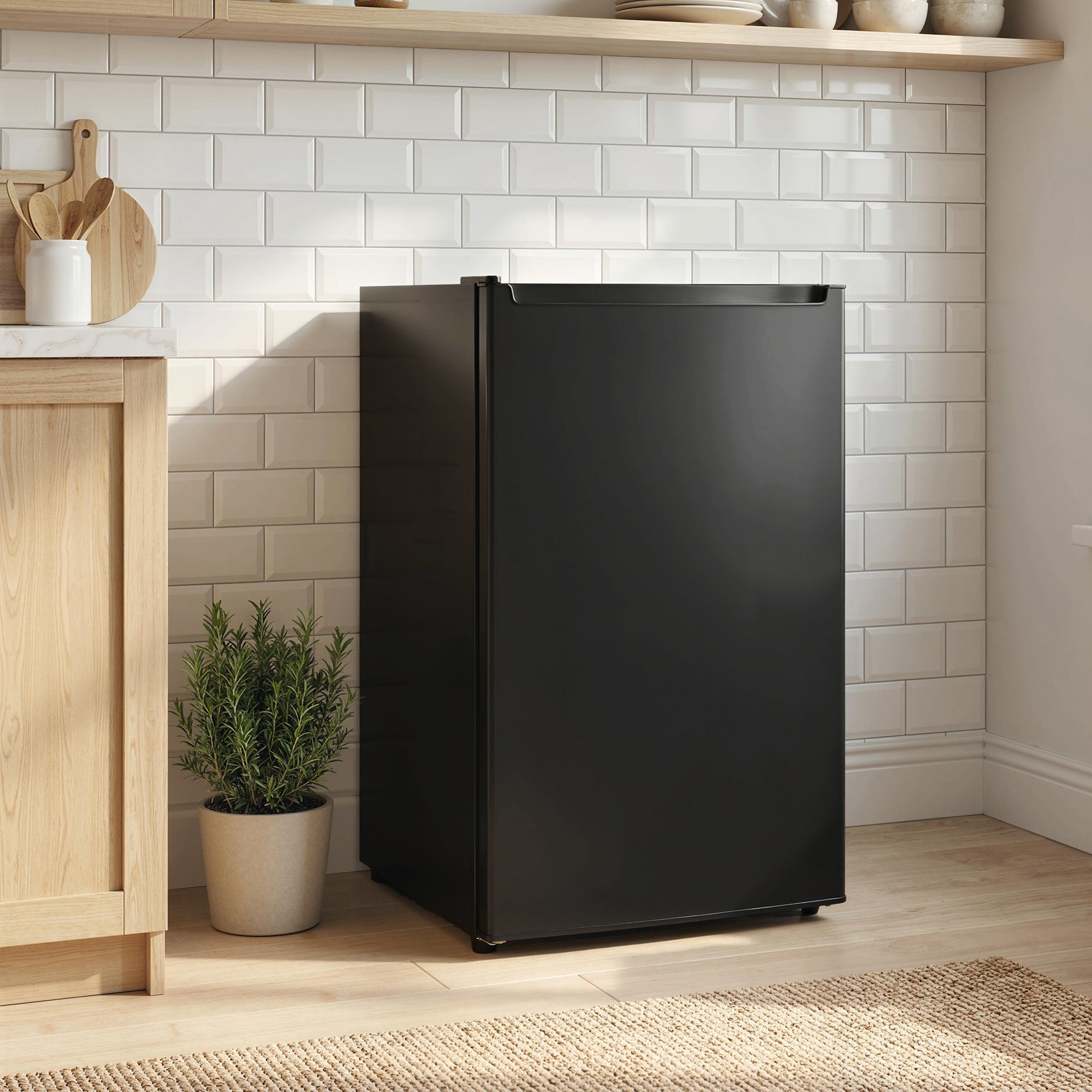 Compact Upright Freezer, 2.1 Cubic Feet Mini Freezer with Reversible Door, Removable Shelf, Adjustable Temperature for Home Office, Apartment, Dormitory, Black