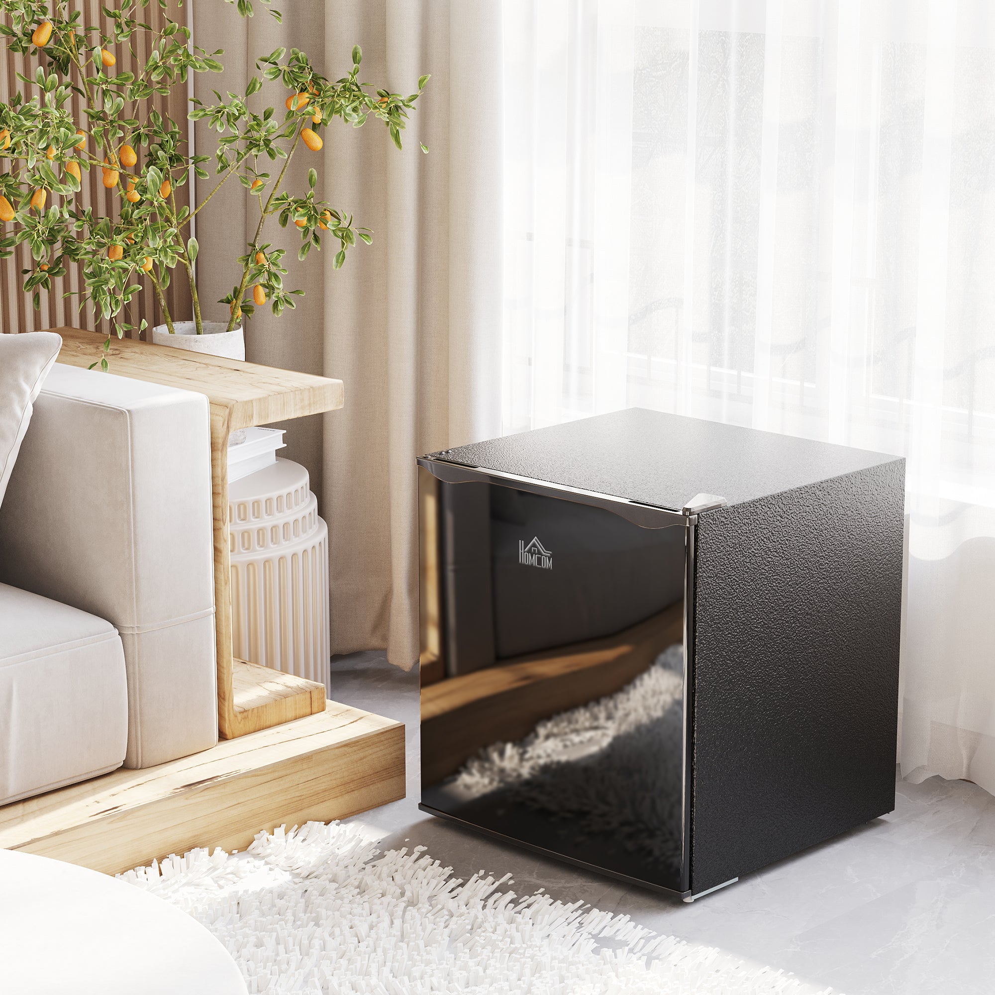 1.1 Cu Ft Countertop Mini Freezer, Compact Upright with Removable Shelves, Black