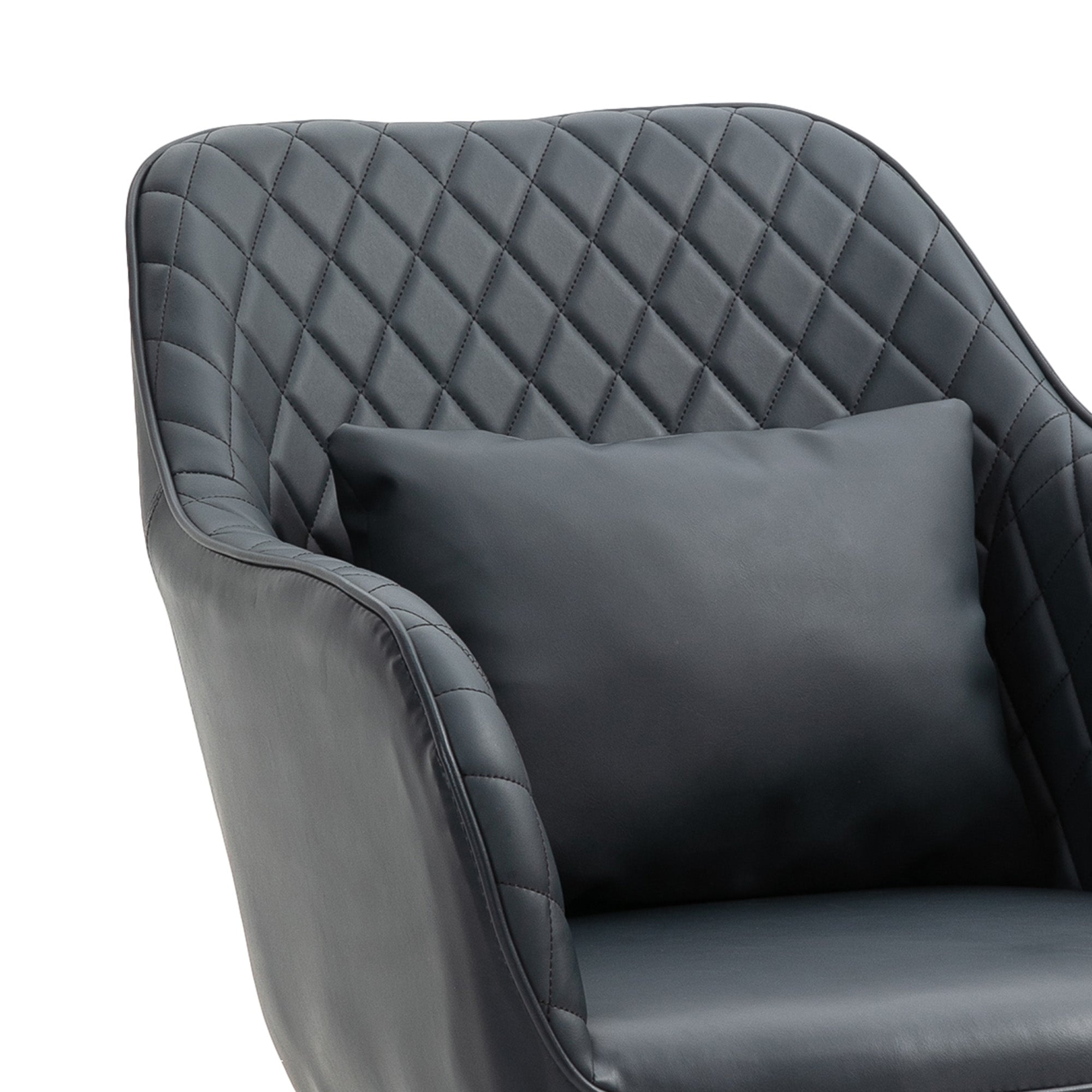 Vinsetto Velvet Office Chair, Desk Chair, Makeup Vanity Chair with Massage Lumbar Pillow and Rolling Wheels for Bedroom and Home, Deep Blue