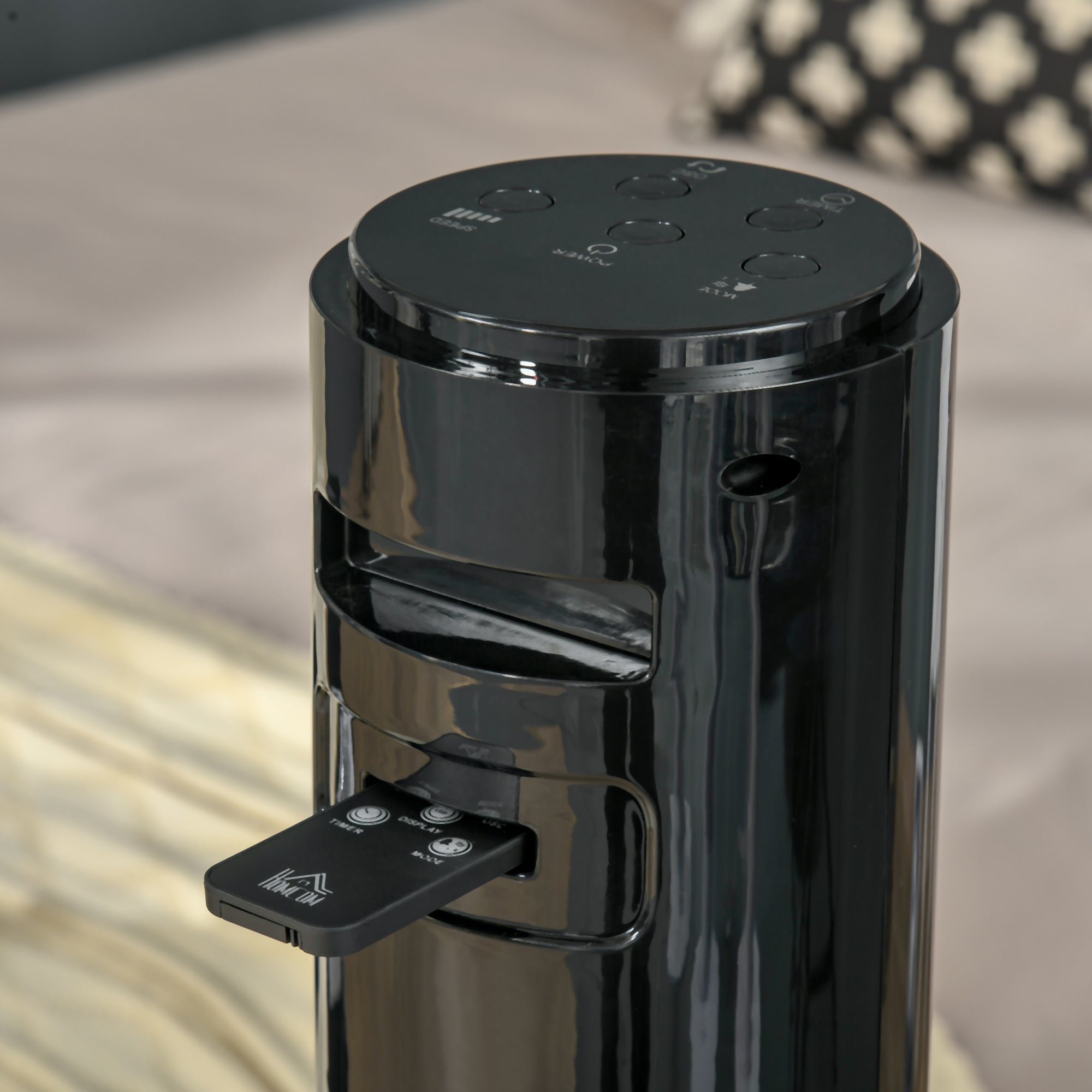 46'' Tower Fan for Bedroom, 70° Oscillating Bladeless Standing Fan with 3 Speeds, 3 Modes, 12H Timer, LED Display, Remote Controller, Black