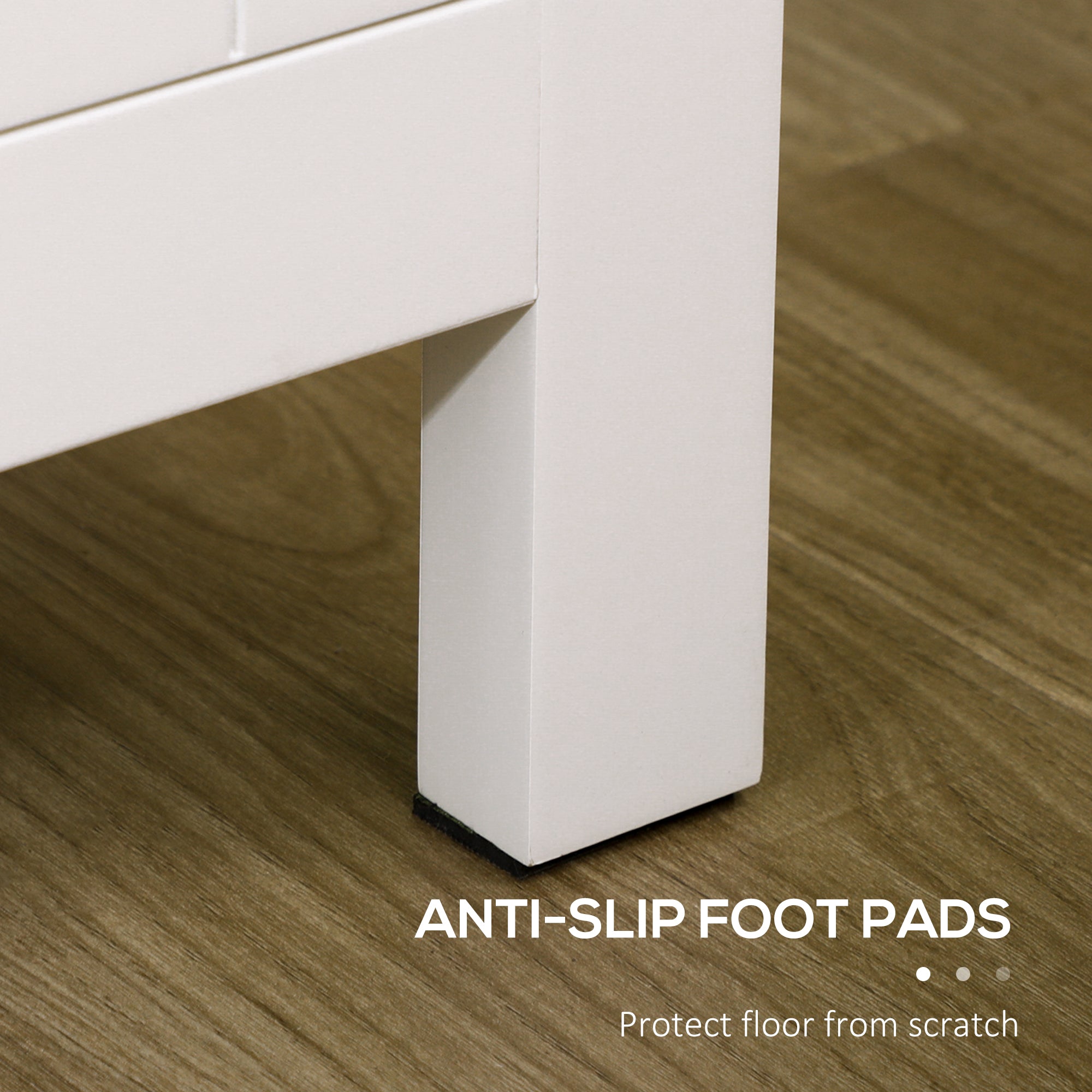 HOMCOM Buffet Cabinet, Sideboard, Storage Cabinet with Doors, 2 Adjustable Shelves, White and Natural