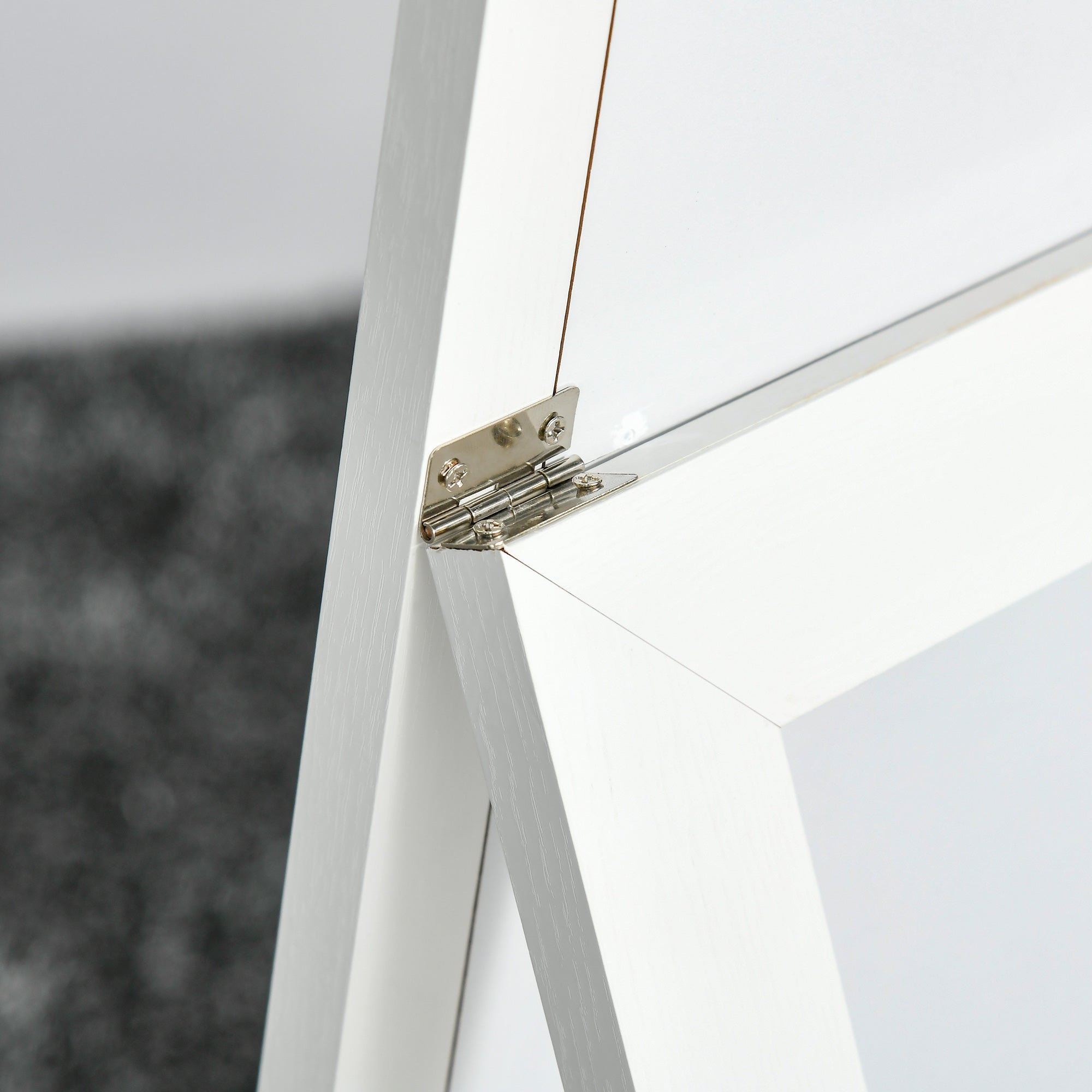 HOMCOM 58" x 20" Full Length Mirror, Floor Standing Mirror, Rectangular Full Body Mirror for Bedroom, Living Room, White