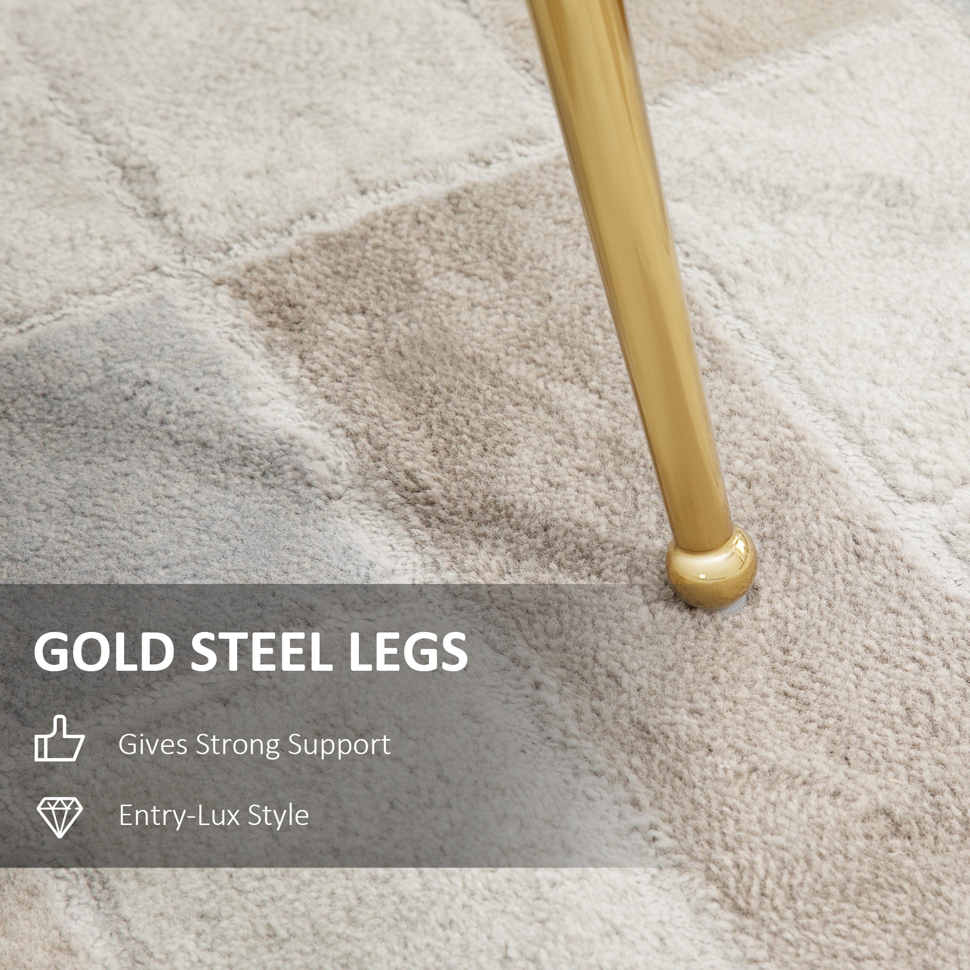 HOMCOM Shell Luxe Velvet Accent Chair with Gold-tone Metal Legs, Modern Vanity Chair for Living Room, Bedroom, Home Office, Green