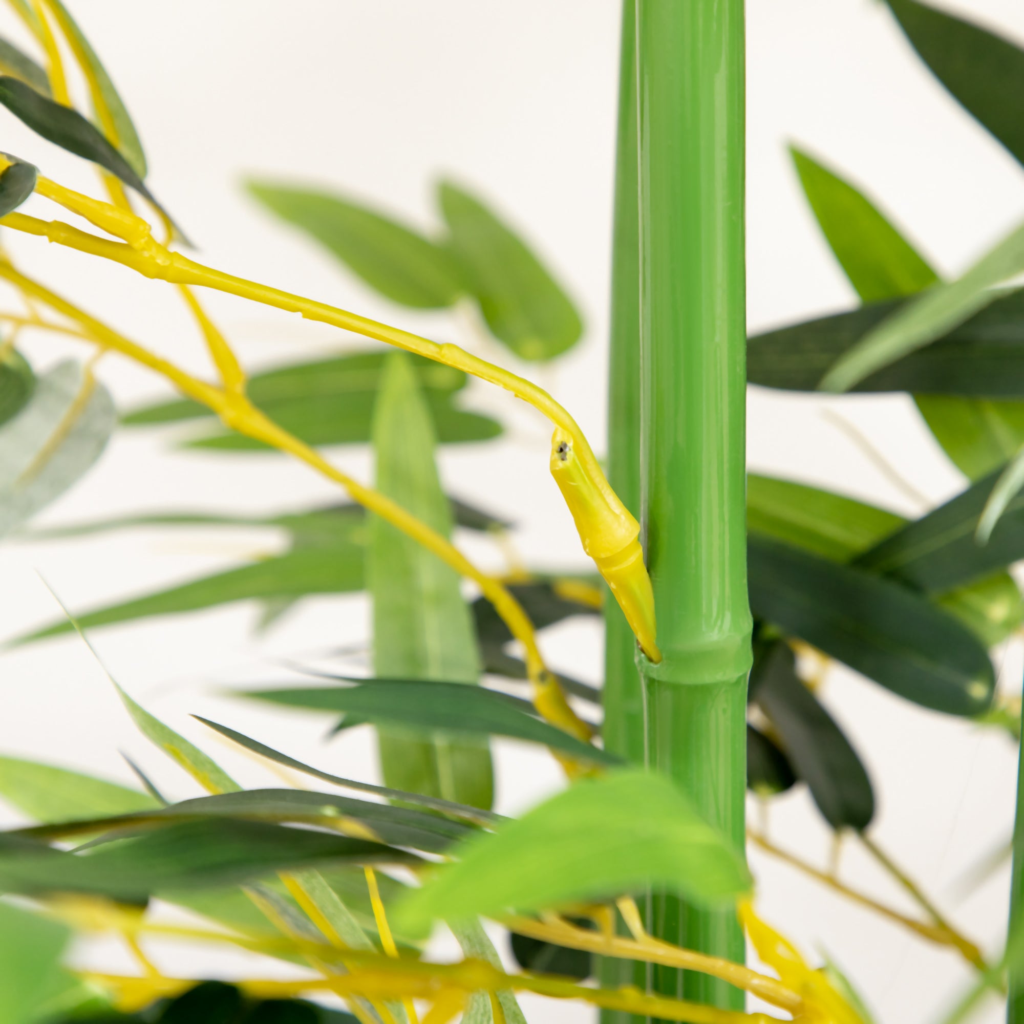 5ft Tall Artificial Bamboo Tree, Fake Bamboo Plant with Realistic Leaf and Natural Trunk, Decorative Fake Tree with Pine Wood Base for Indoor Home Office Decor