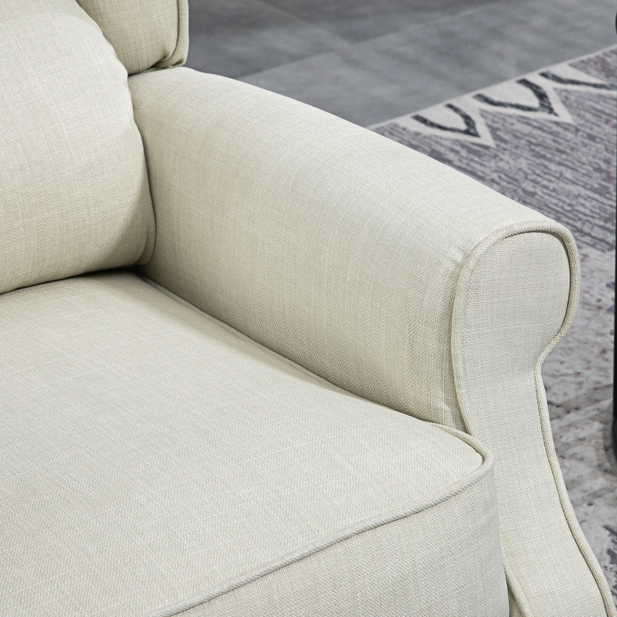 Heated Vibrating Massage Wingback Push Back Recliner Chair with Footrest, White