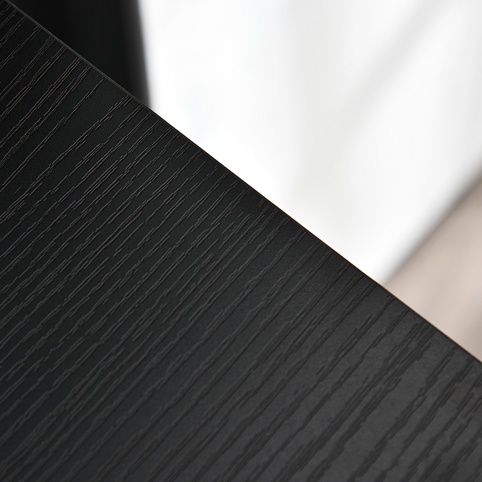 Dresser for Bedroom with 8 Drawers, 3-Tier Fabric Chest of Drawers, Tall Dresser Storage Tower with Steel Frame and Wooden Top for Closets, Nursery Room, Black