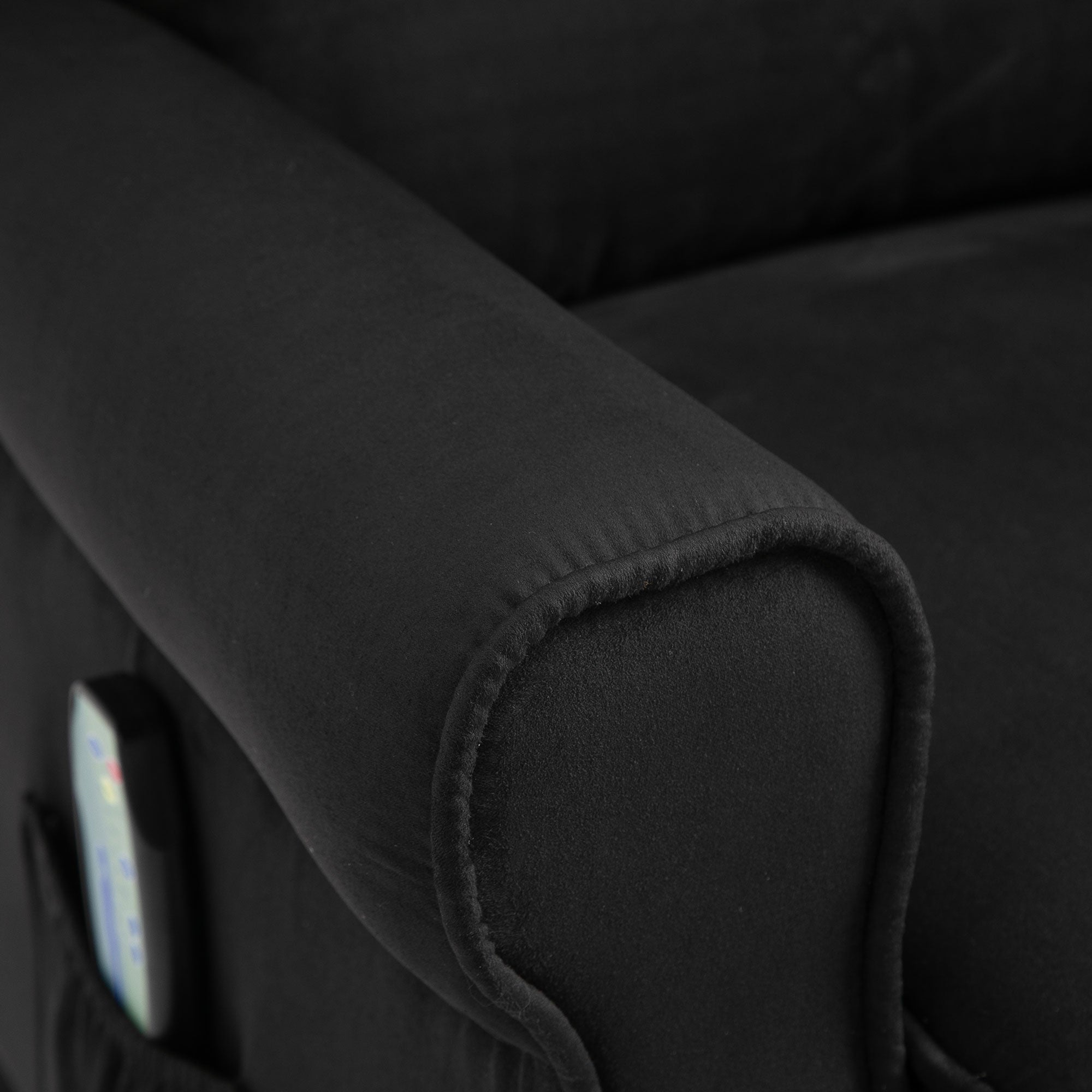 Wingback Recliner Chair with Vibration Massage, Footrest and Heat Function, Black