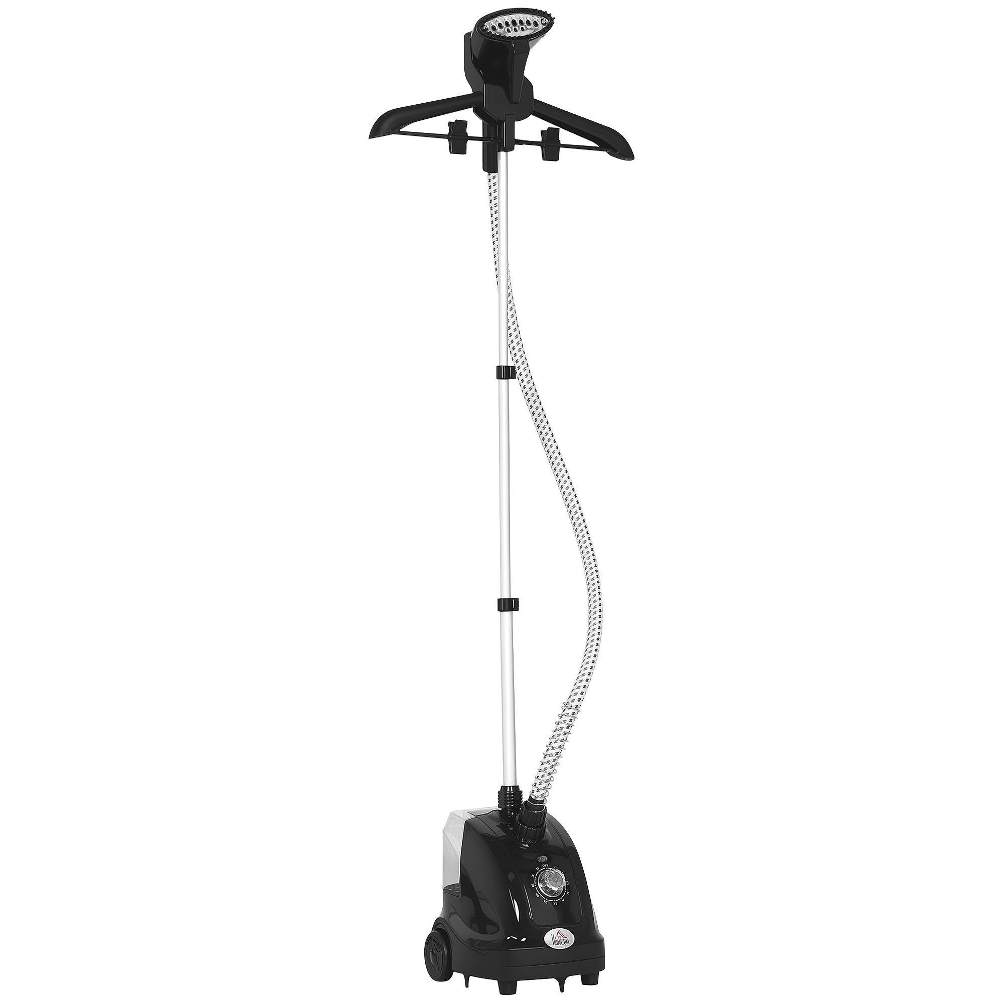 Clothes Steamer, Fabric Garment Steamer for Hanging, with Adjustable Telescopic Pole 41-110 cm, 1.4L, 1950W, 11 Level Steam Adjustment, Black
