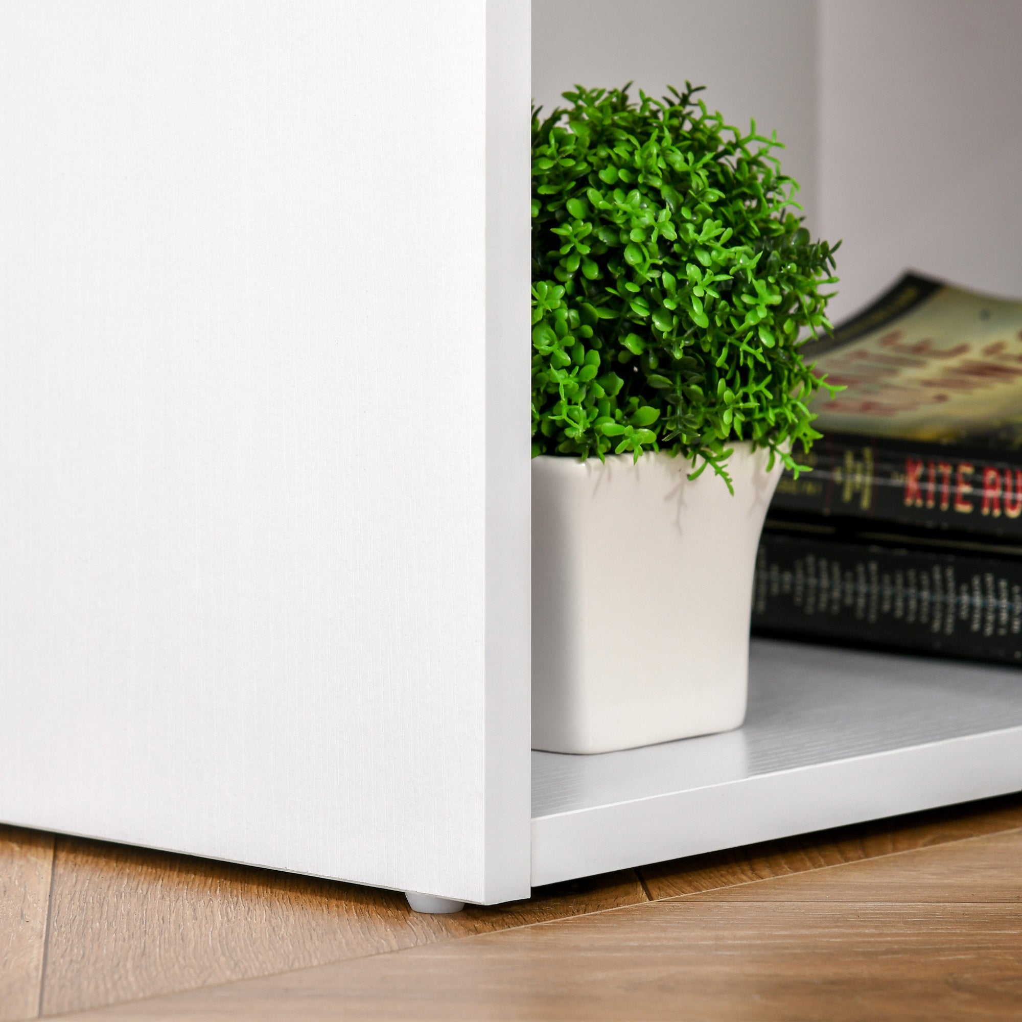 47" Modern Home Office Computer Desk Bookcase Combo with 3 Drawers and Storage Shelf White