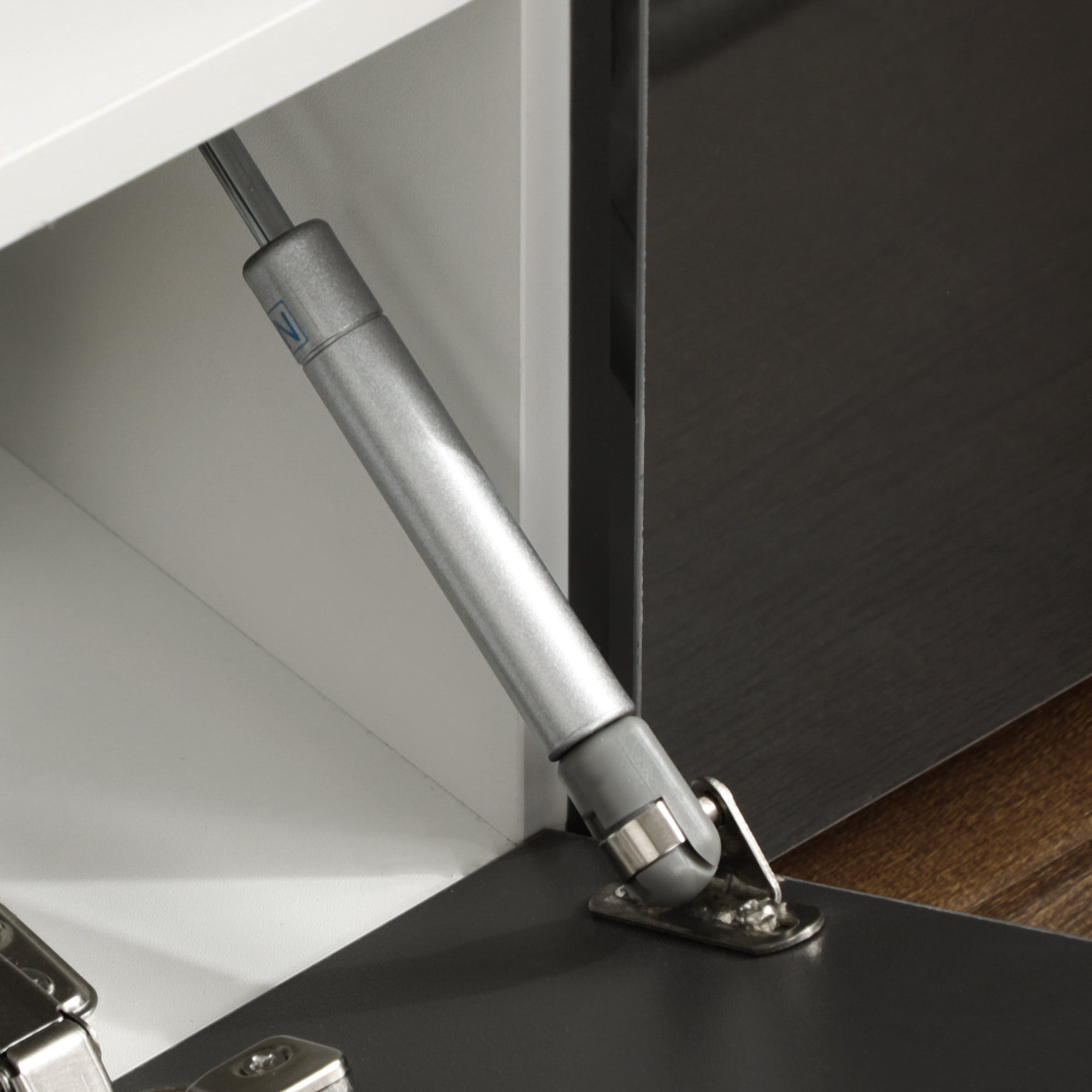 HOMCOM High Gloss TV Unit Cabinet for TVs up to 60" with LED Lights, TV Stand with Storage Shelves and Cupboards, Grey