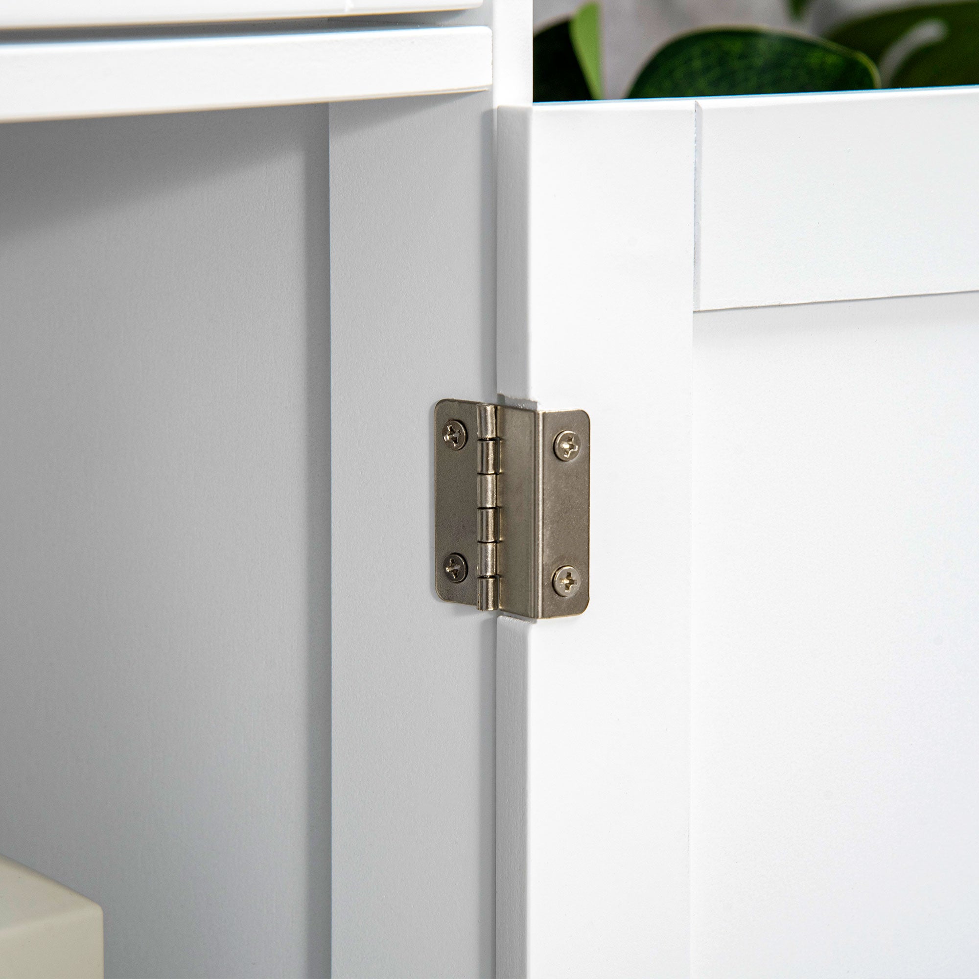 kleankin Freestanding Bathroom Storage Cabinet, Floor Cupboard with 2 Drawers, Adjustable Shelf, for Bathroom, Living Room or Entryway, White