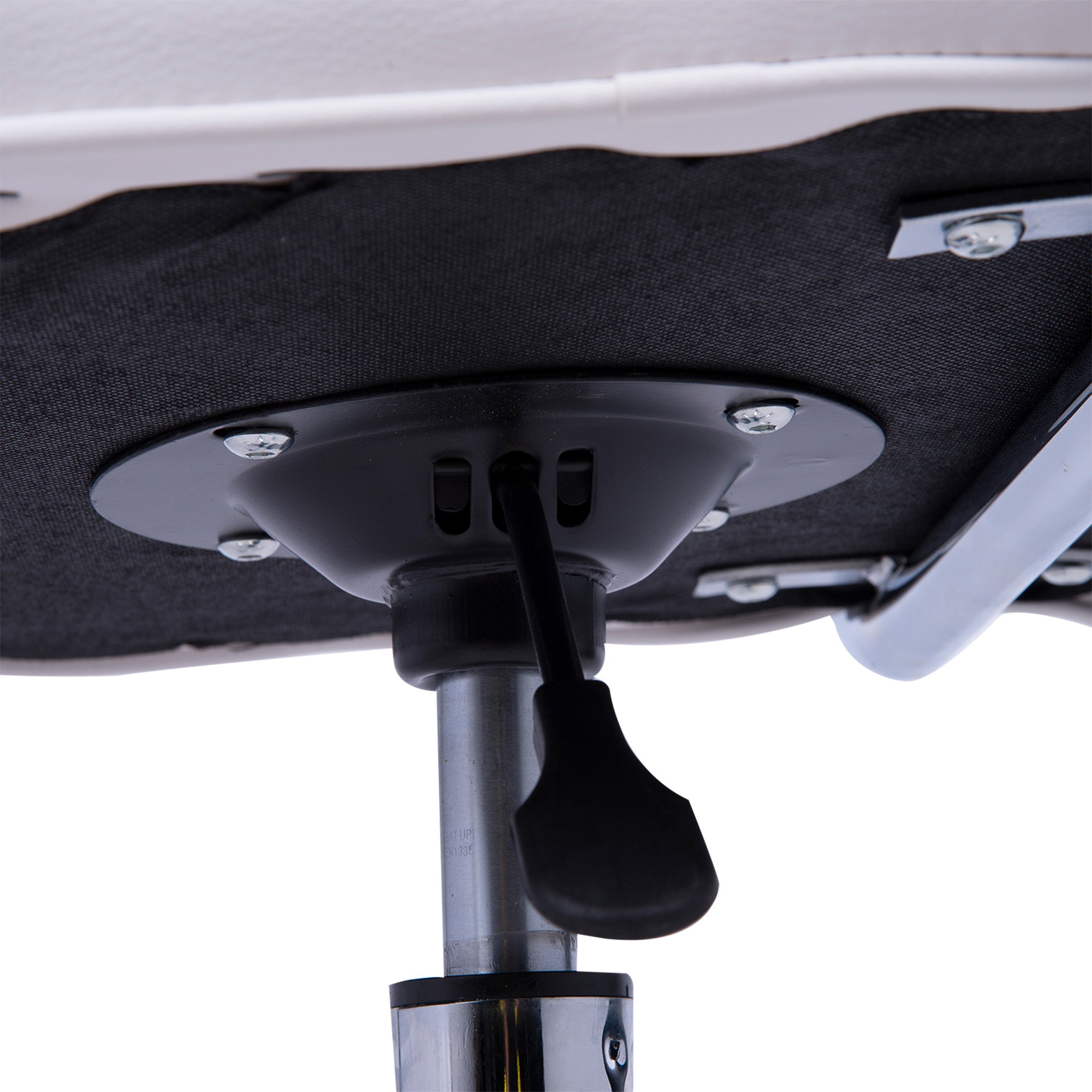 Vinsetto Office Chair, Makeup Vanity Chair, Mid Back Computer Chair, PU Leather Swivel Study Chair with Adjustable Height, Armrest and Rolling Wheels, White