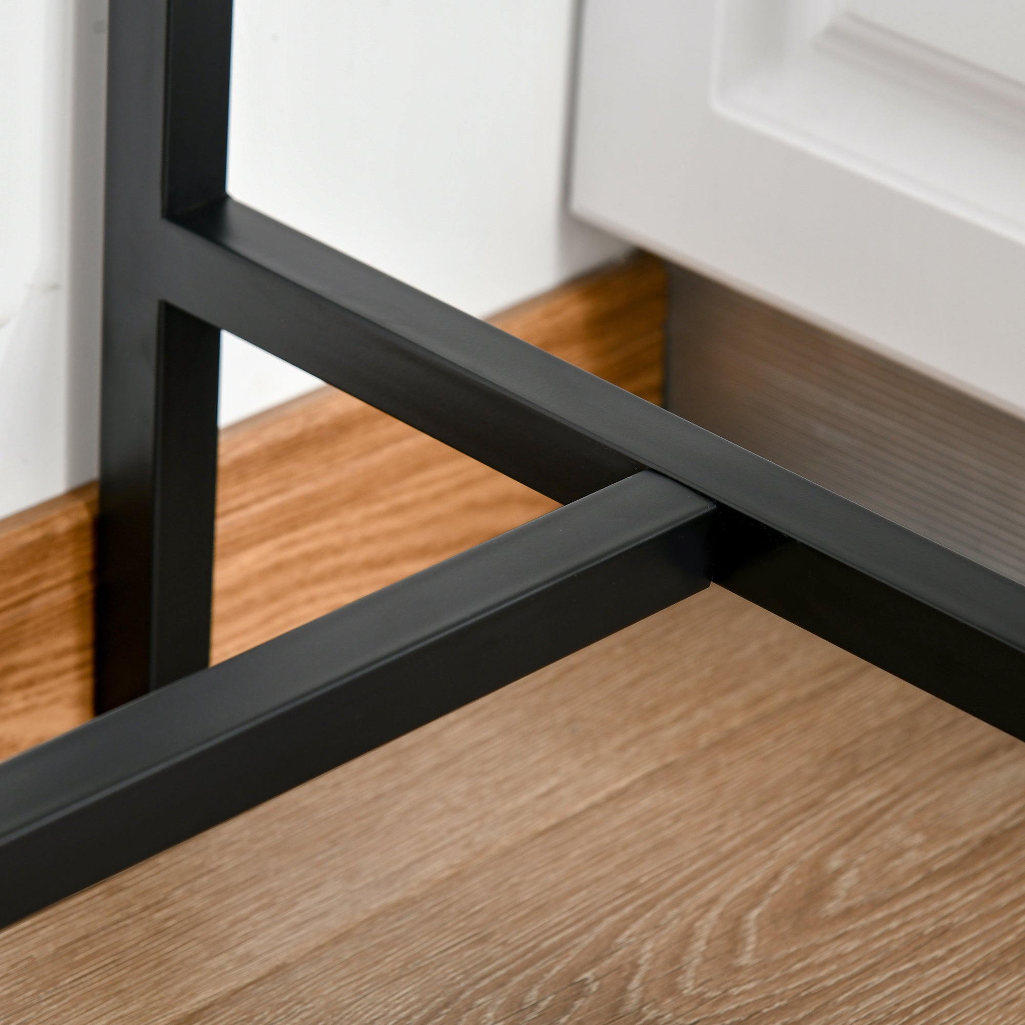 3 Piece Industrial Dining Table Set for 2, Counter Height Kitchen Table, Natural