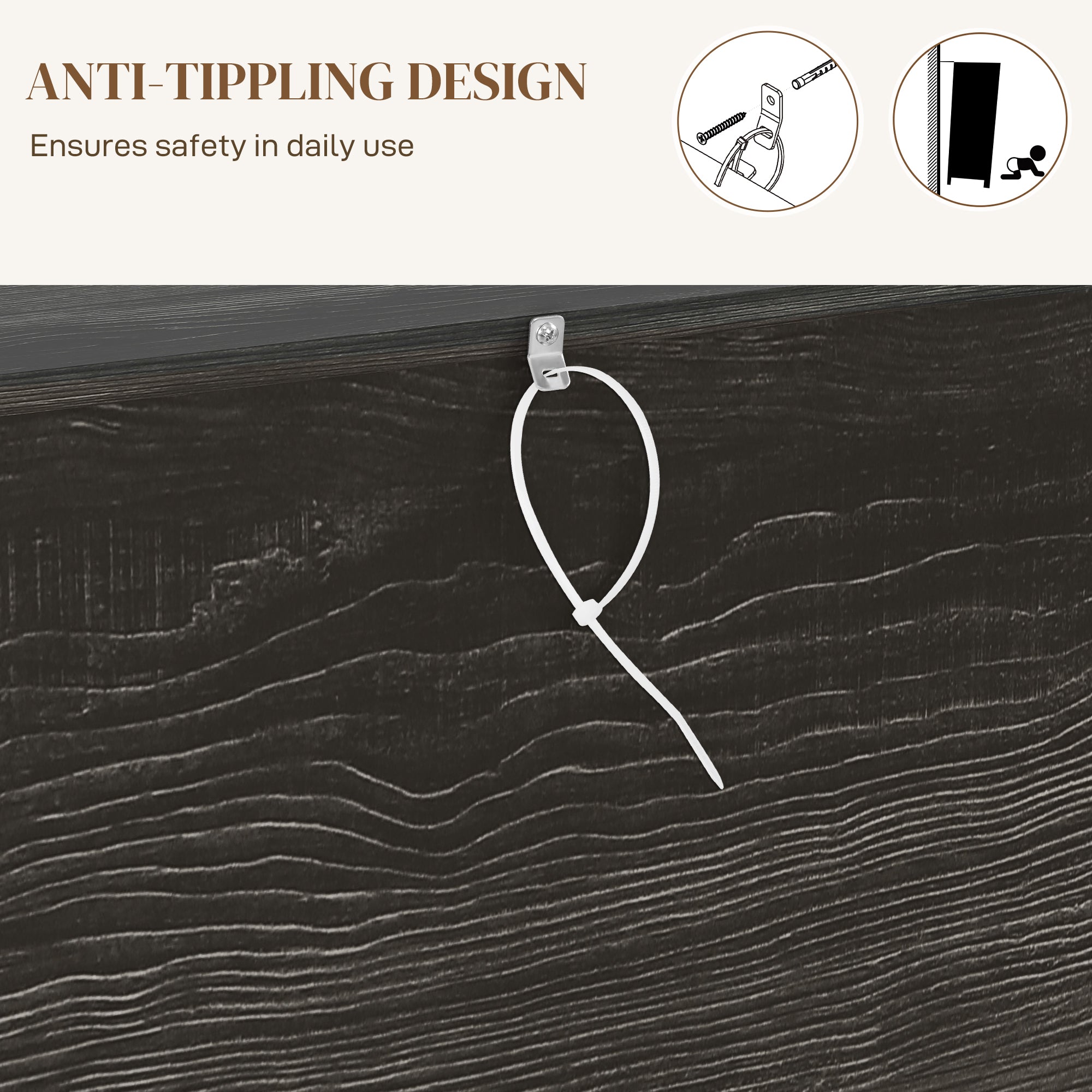 60" Farmhouse Sideboard Buffet Cabinet with Storage, Kitchen Cabinet with 2 Sliding Barn Doors, 4 Deep Drawers and 2 Adjustable Shelves, Coffee Bar Cabinet, Distressed Dark Gray