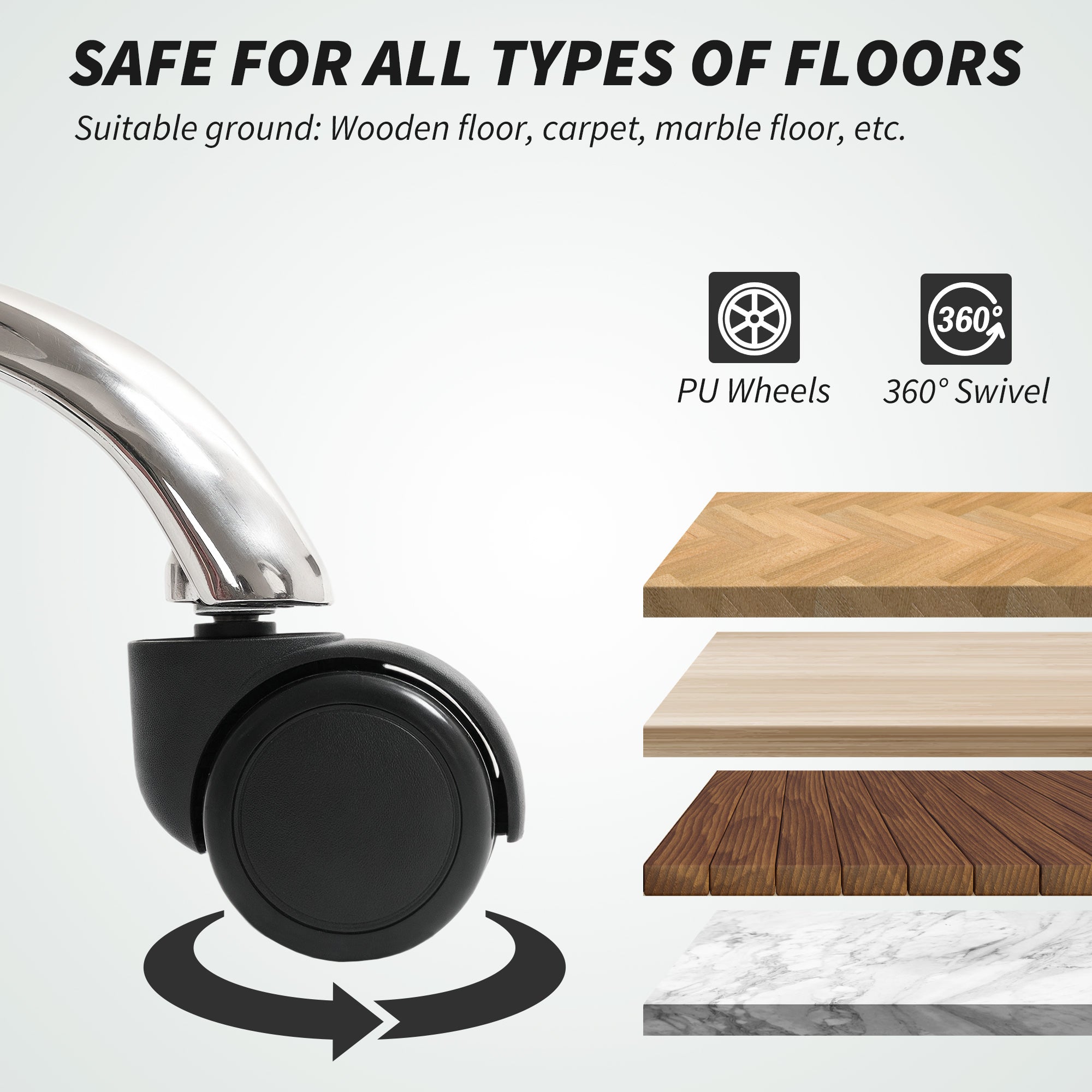 Executive Office Chair with Footrest, Reclining Swivel Computer Desk Chair with High Back, Thick Cushion, Padded Armrest, Adjustable Height, Rolling Wheels, Light Taupe Gray