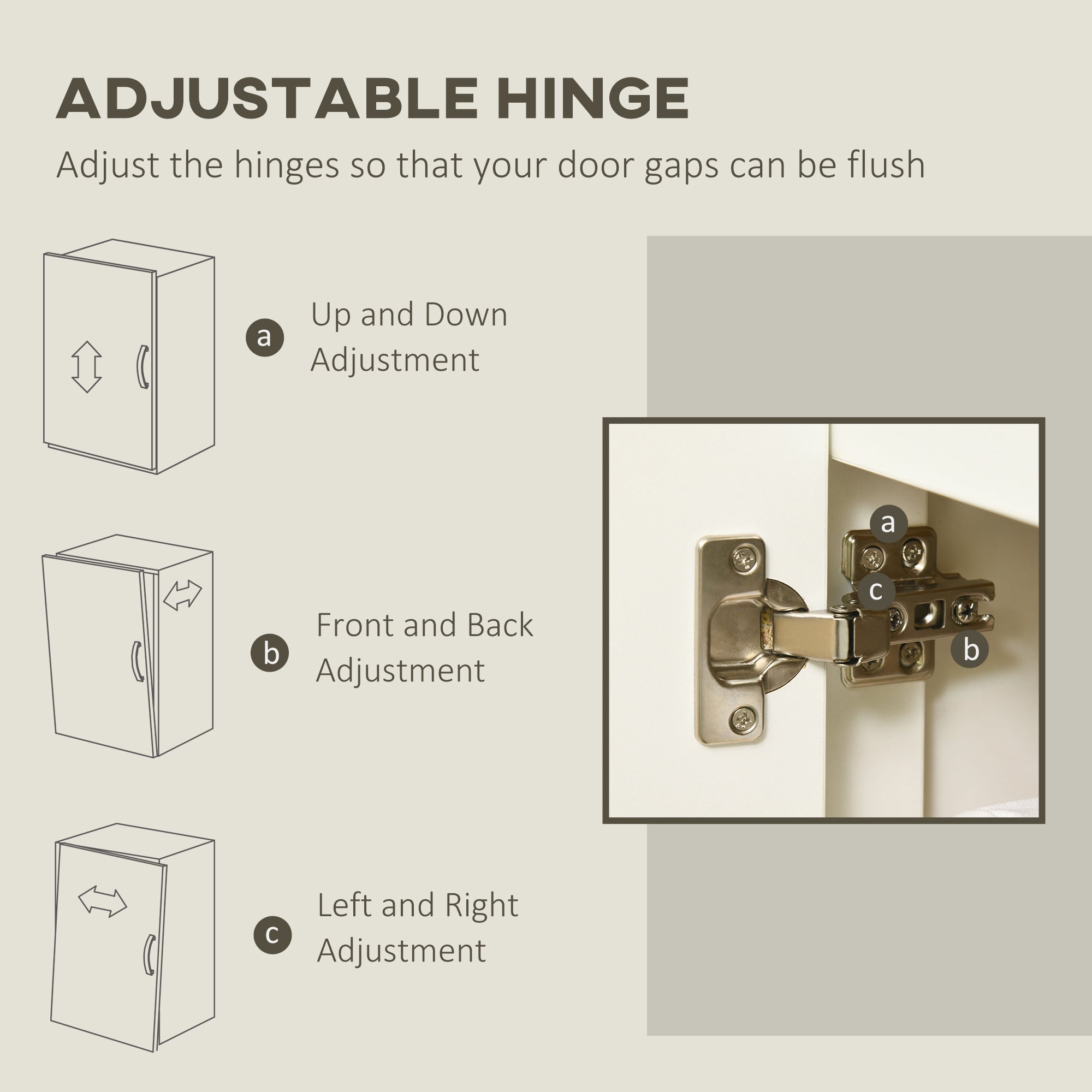 HOMCOM Storage Cabinet, Sideboard Buffet Cabinet with 4 Doors and Adjustable Shelves, Modern Kitchen Cabinet, White