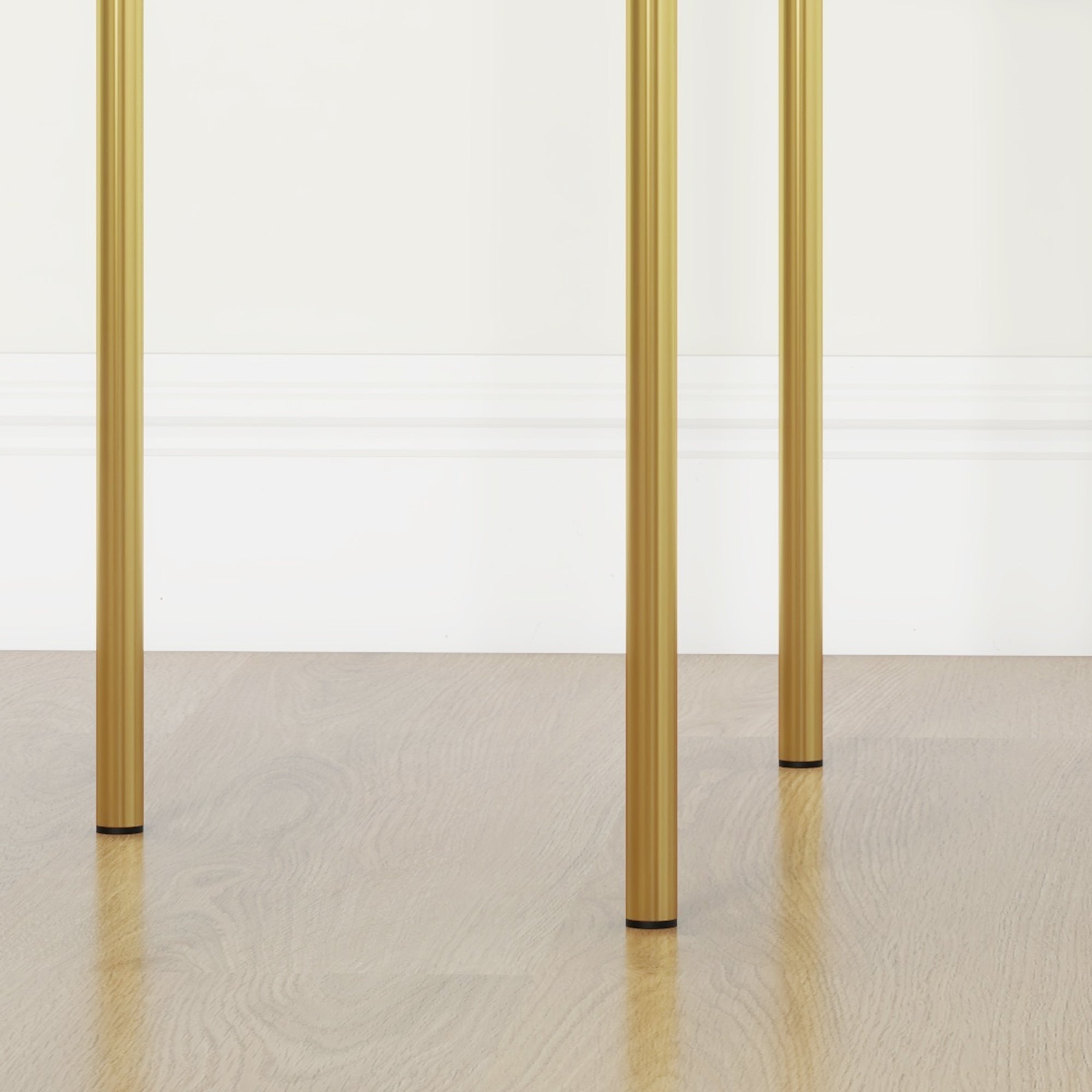 HOMCOM Modern Stacking Stools Set of 4, Backless Round Dining Chairs, Velvet-Touch Upholstered Accent Side Chairs with Metal Legs for Kitchen, Cream White