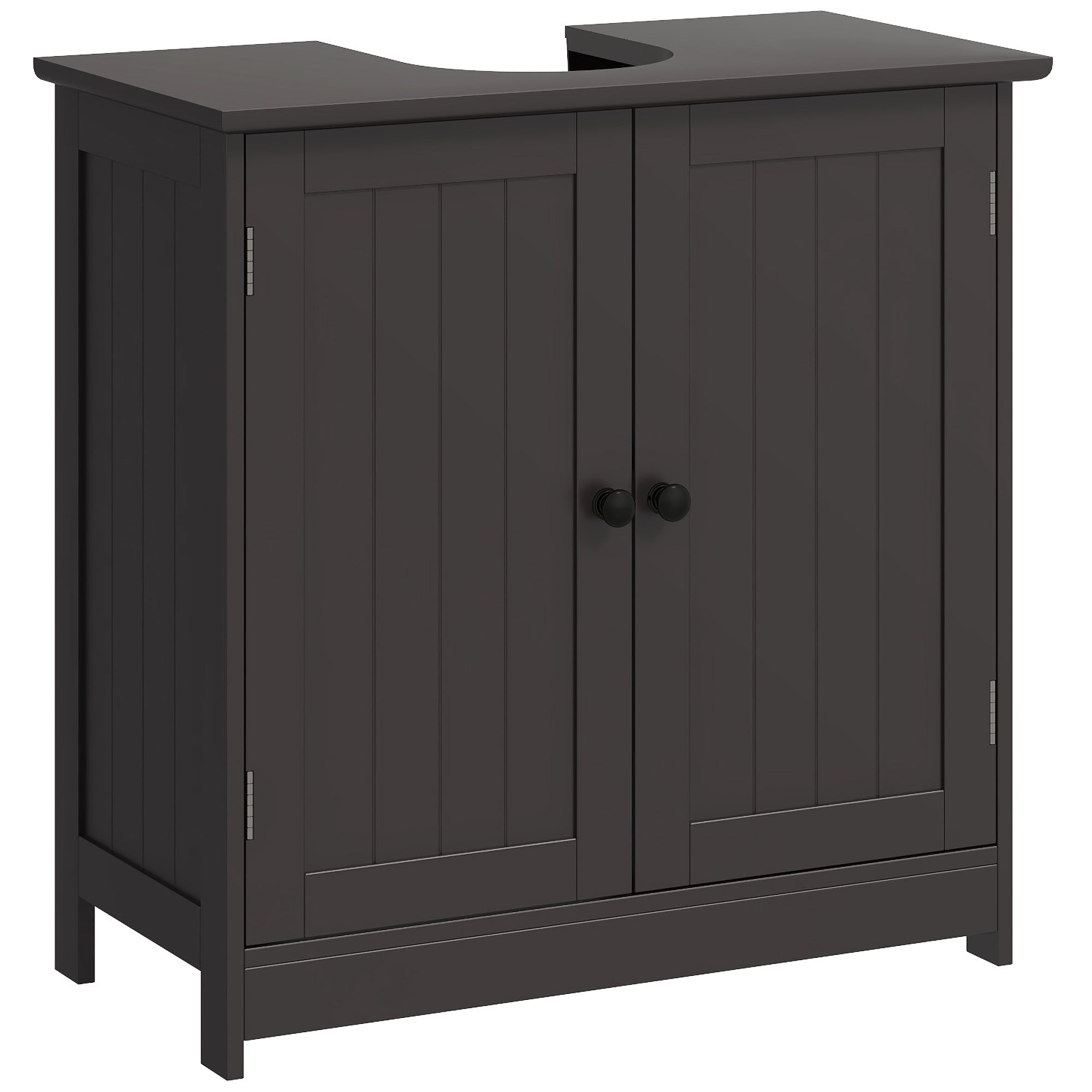 Bathroom Vanity Cabinet Under Sink Cabinet with 2 Doors and Adjustable Shelf Coffee