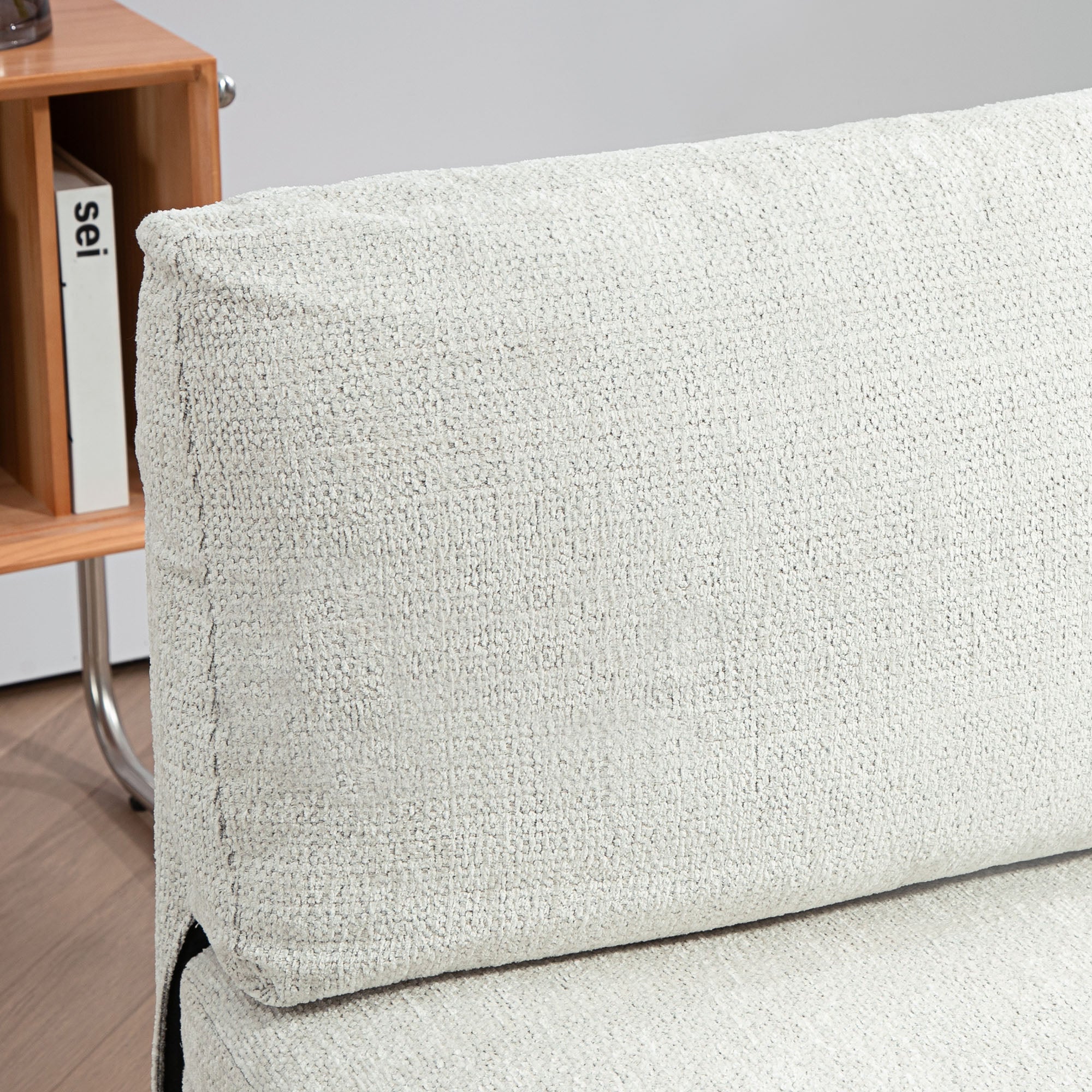 Accent Chair Middle Module for Modular Sectional Sofa Cream