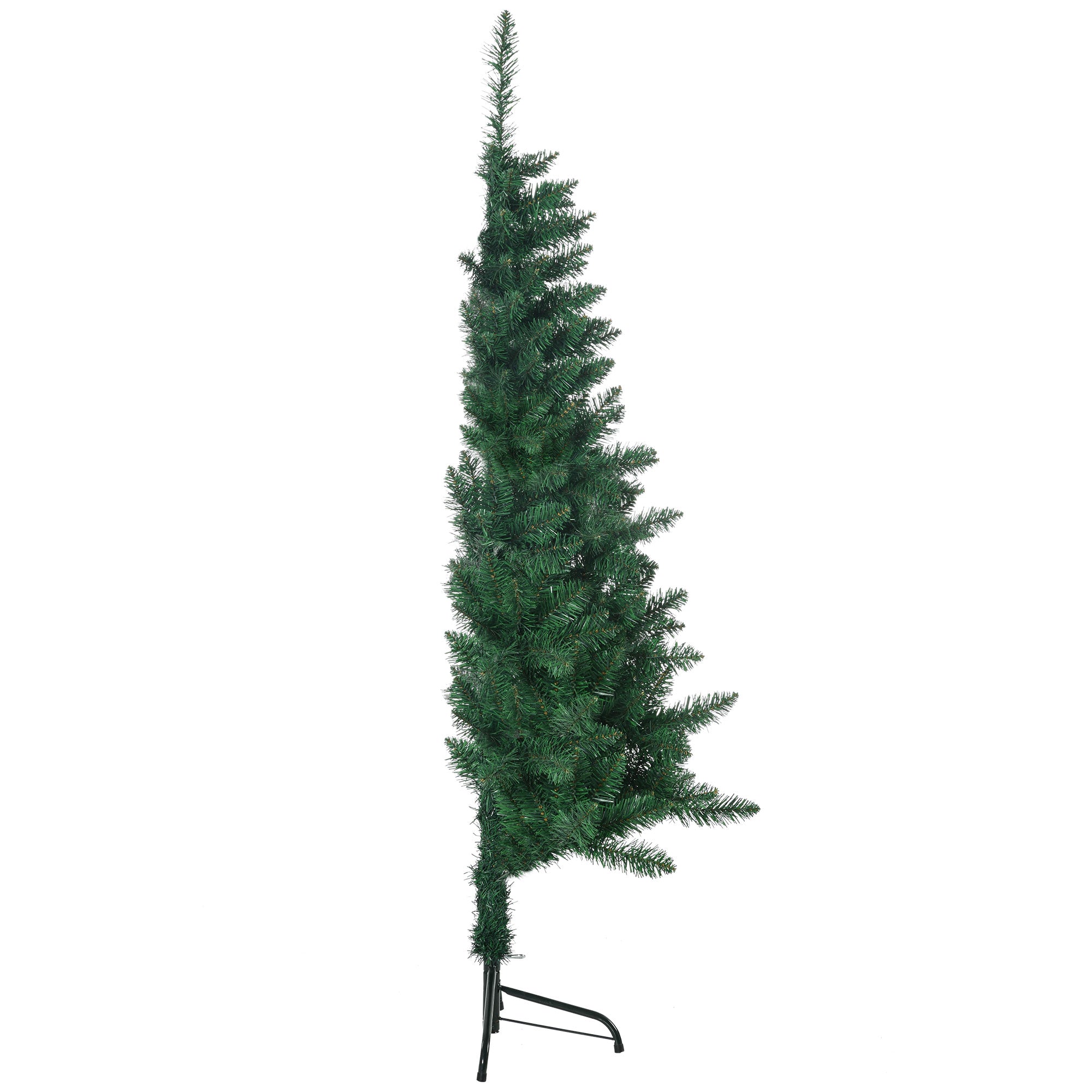 5' Artificial Half Christmas Trees with Auto Open, Steel Base, for Indoor Xmas Decor