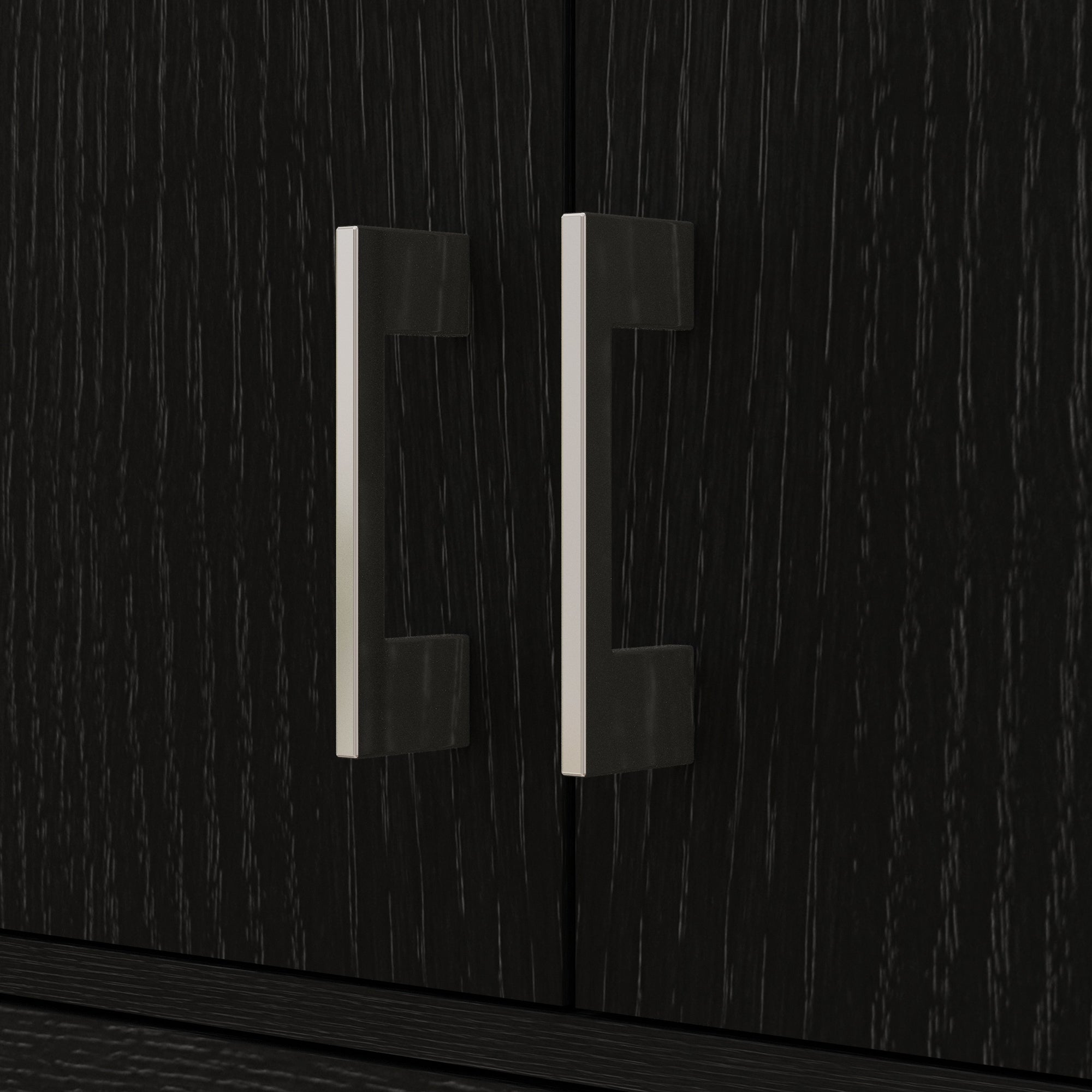 71" Tall Freestanding Kitchen Cabinet with Drawer and Adjustable Shelf, Distressed Black