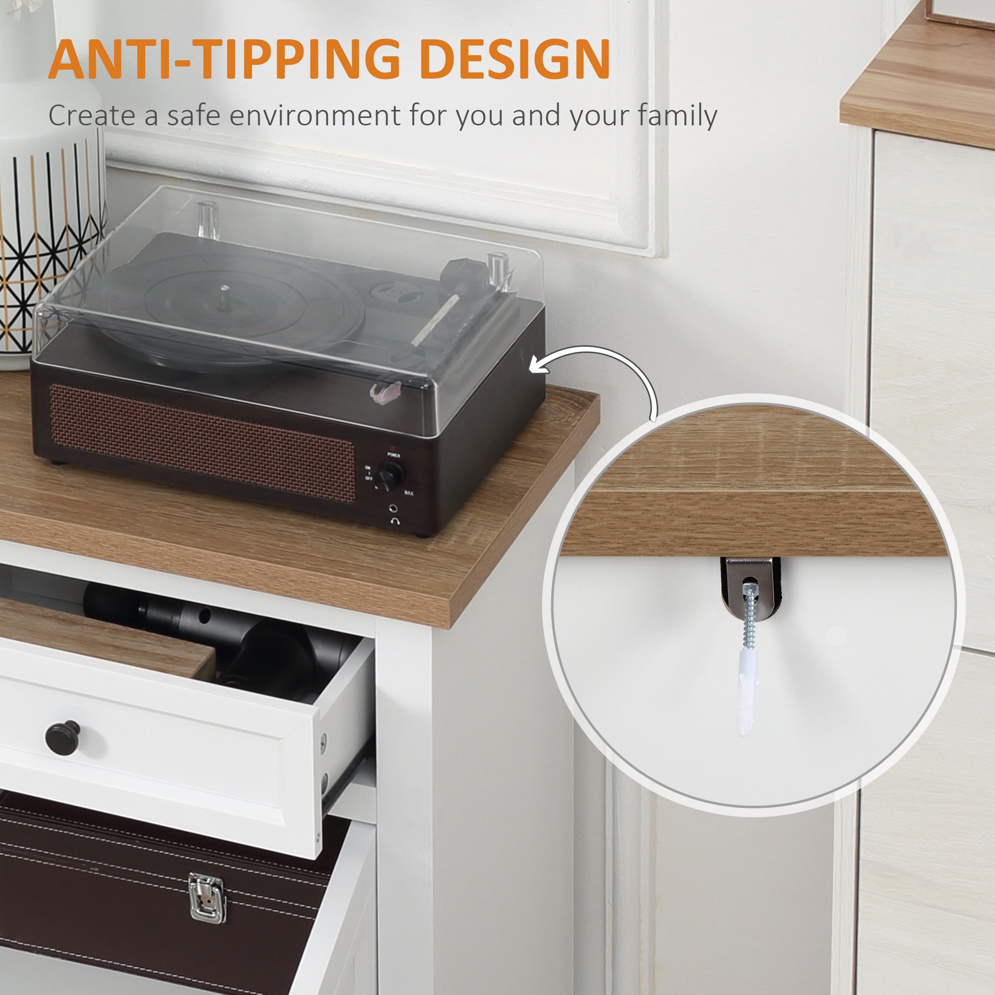 Sideboard Buffet Cabinet Kitchen Cabinet Coffee Bar Cabinet White - HOMCOM