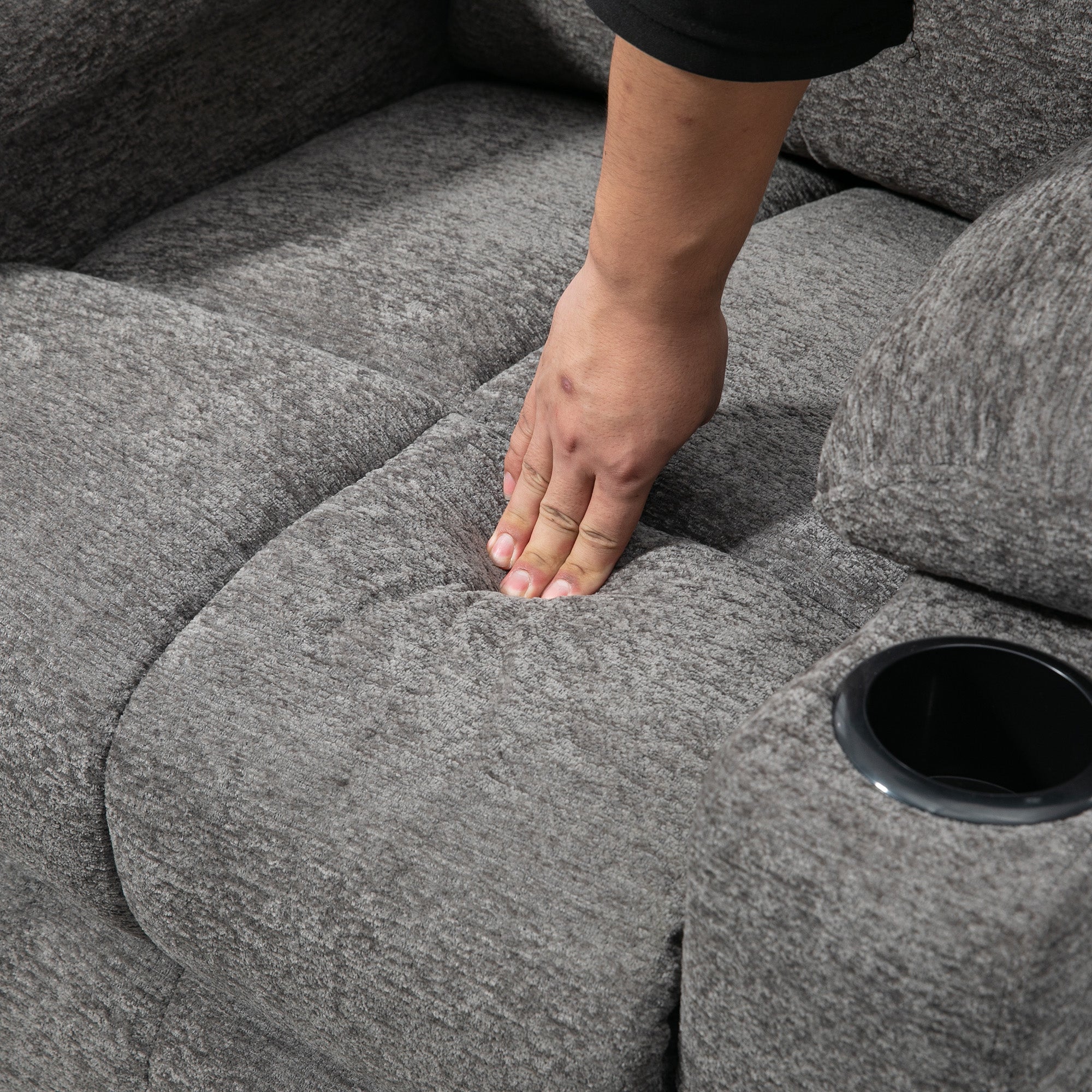 HOMCOM Power Lift Chair Recliner for Elderly, Velvet-touch Fabric Electric Riser and Recliner Chair for Living Room with Remote Control, Side Pockets, Cup Holders, Grey