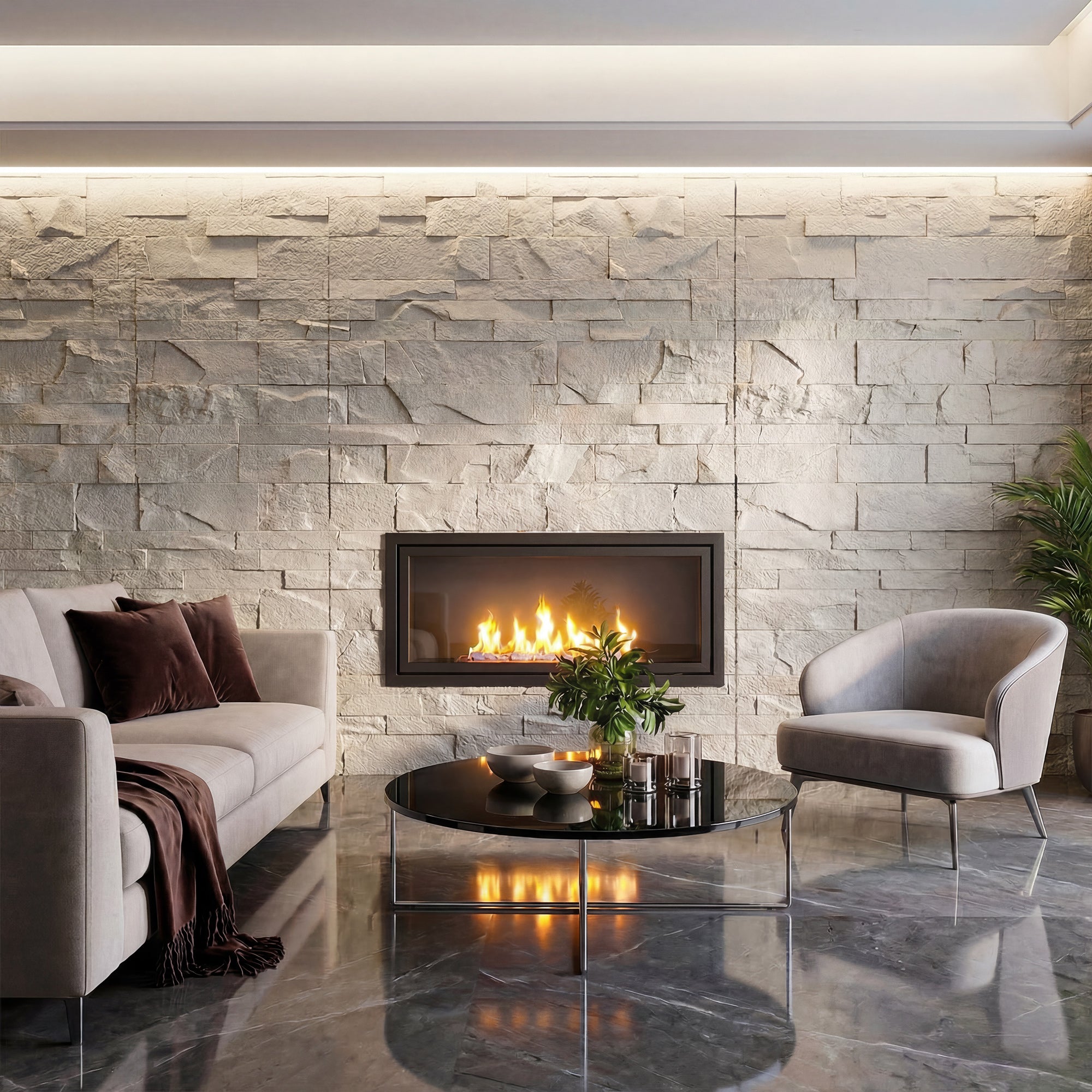 8-Pack 3D Faux Stone Wall Panels, Lightweight Polyurethane Panels for Interior and Exterior Accent Walls, Water-Resistant, 4' x 2', Cover 61.8 Sq.Ft., 0.8" Thick, Light Gray