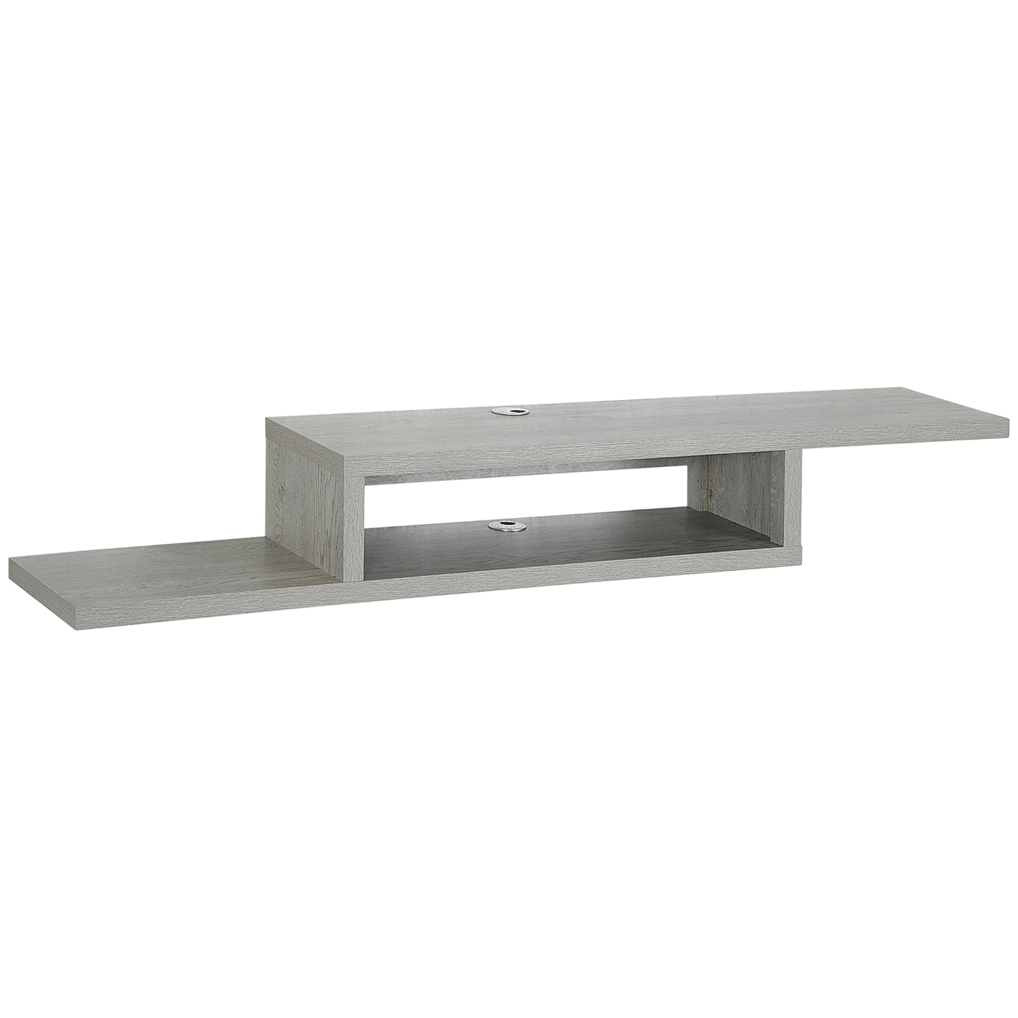 Wall Mounted Media Console Floating Stand Component Shelf Entertainment Center Unit Grey