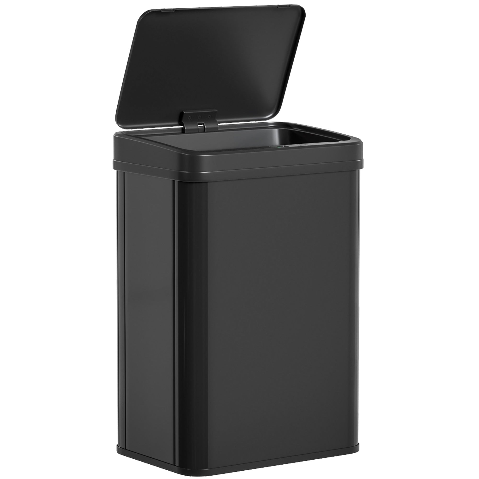 40L Sensor Bin with Quiet Soft-Close Lid, Automatic Touchless Motion Sensor Kitchen Bin with Fingerprint Resistant Stainless Steel for Hygienic Gyms, Home Office Use, Black