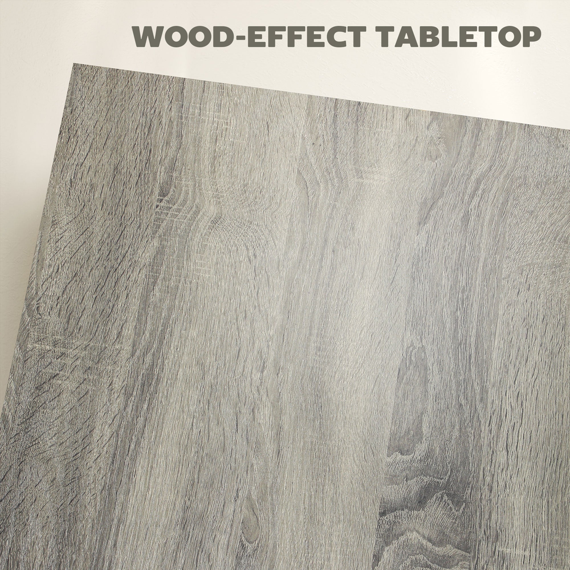 Square Coffee Table, Center Table with 1.6" Thick Tabletop for Living Room, Easy Assembly, 31.5"x31.5", Gray Wood Grain
