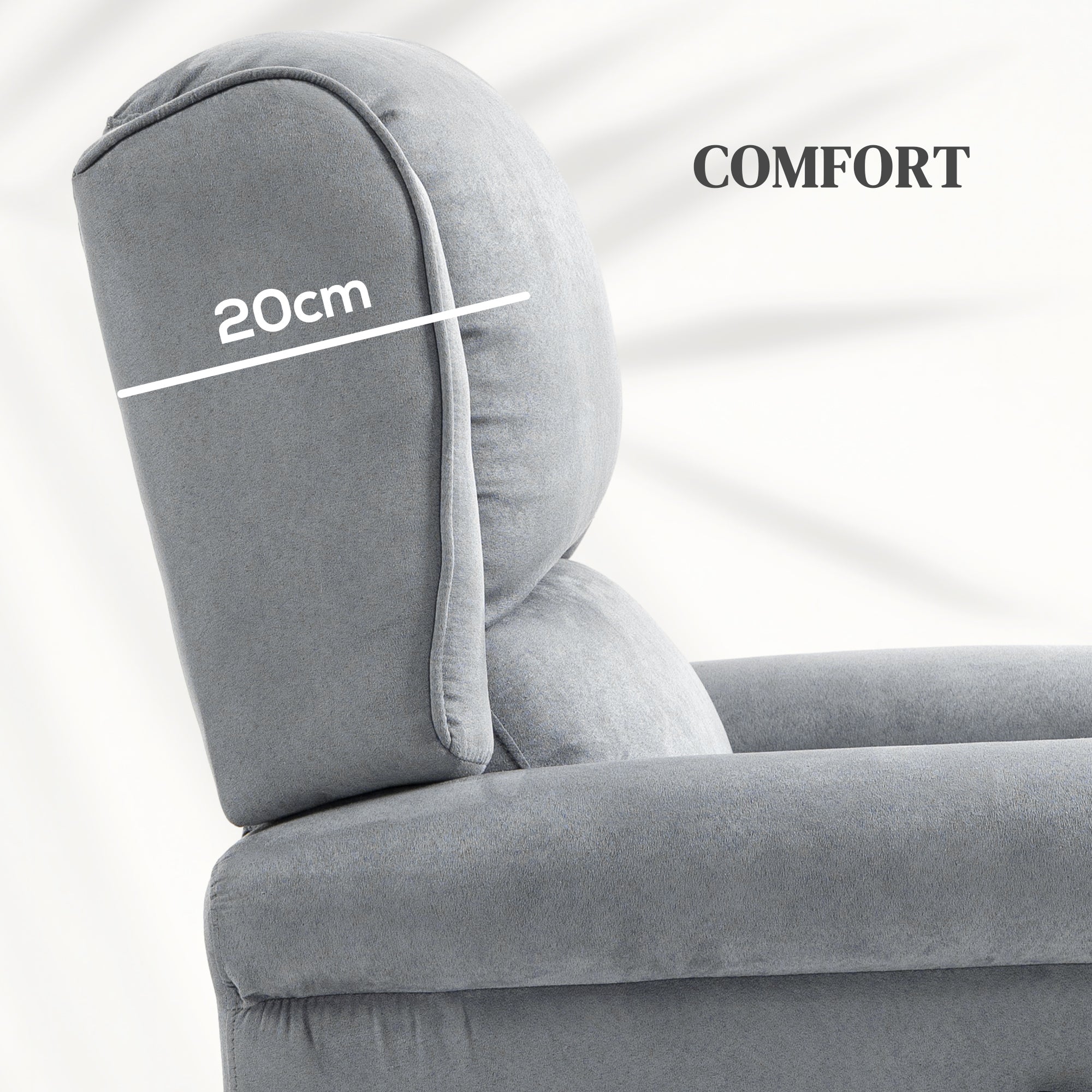 HOMCOM Massage Recliner Chair for Living Room, Push Back Recliner Sofa, Wingback Reclining Chair with Extendable Footrest, Remote Control, Side Pockets, Grey