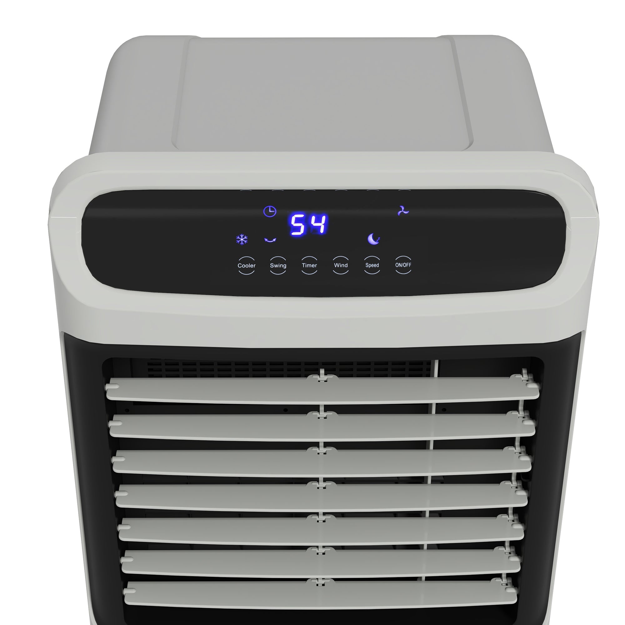 3-In-1 Ice Cooling Fan, Mobile Evaporative Air Cooler with Remote, Timer, Oscillating for Home Office, Bedroom, Gray - HOMCOM