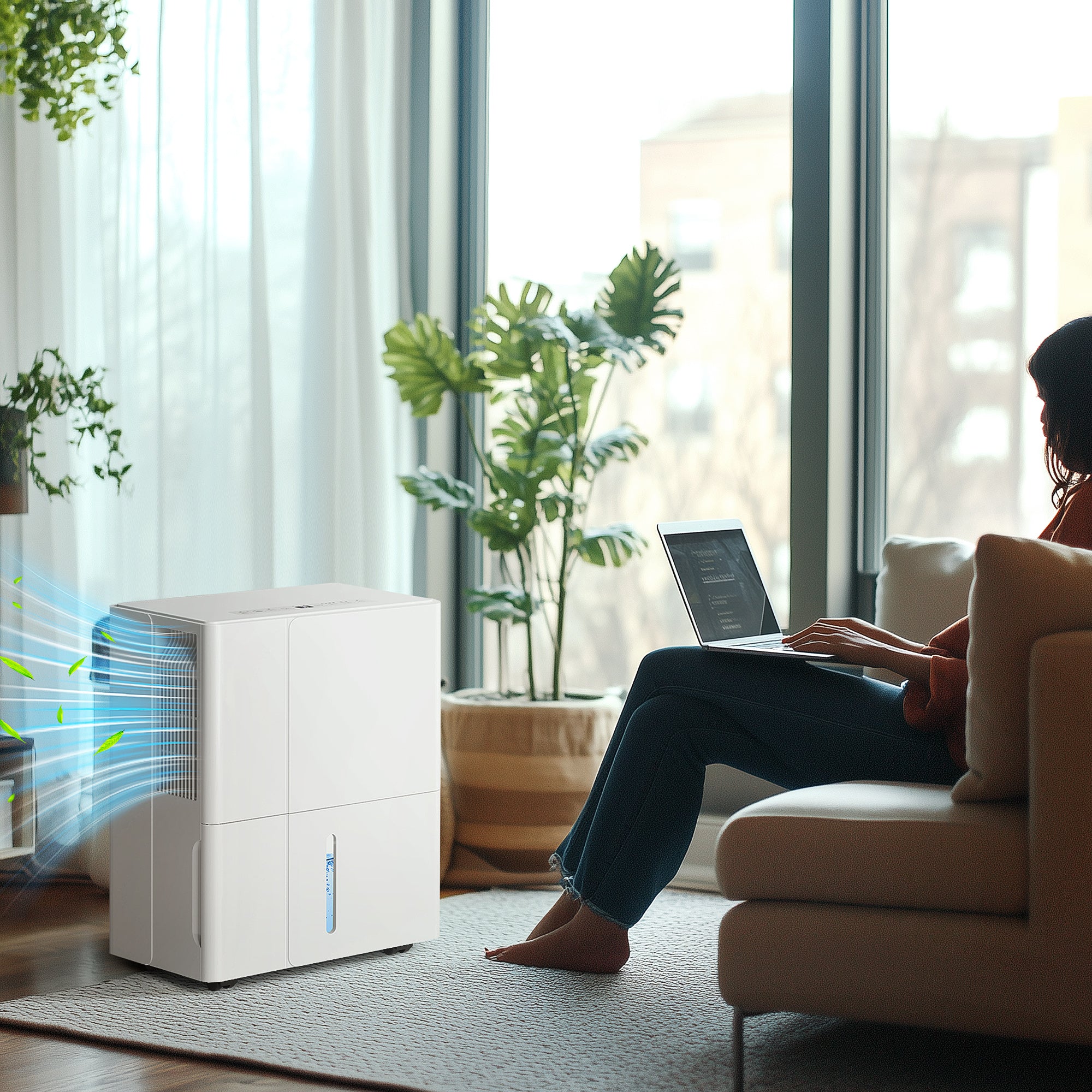 HOMCOM 30L/Day Dehumidifier with Activated Carbon Air Filter, Continuous Drainage, 4.7L Water Tank, 24H Timer, Dehumidifier for Home Damp, Bedroom, Condensation, Mould, Laundry Drying