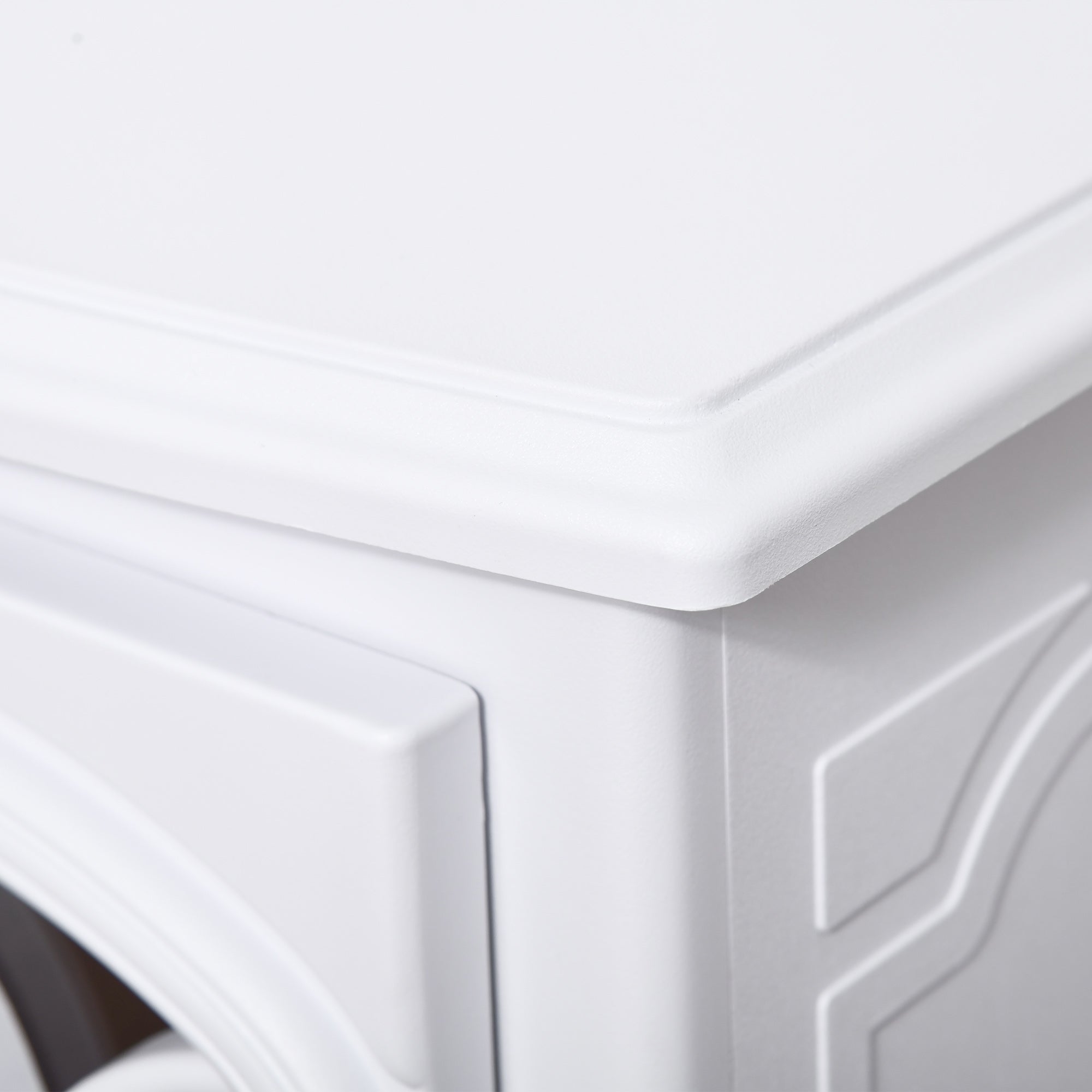 Electric Fireplace Heater, Freestanding Fireplace Stove with Realistic Flame Effect, Overheat Safety Protection, 750W/1500W, White