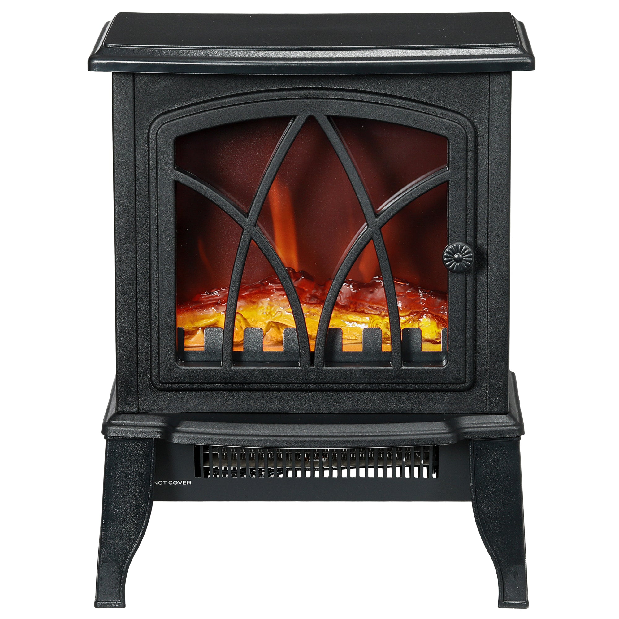 Electric Fireplace Heater, Freestanding Fireplace Stove with Realistic Flames Overheating Protection