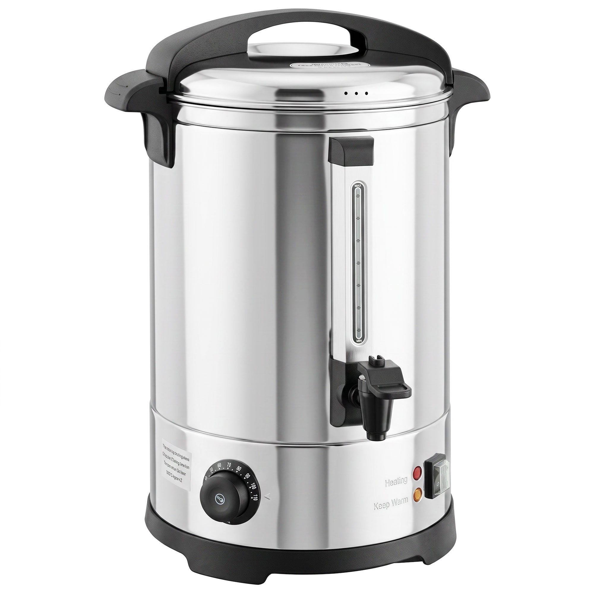 6.5L Catering Urn, 1500W Hot Water Boiler Dispenser with Thermostat, Stainless Steel Tea Urn Kettle with Keep Warm Function, Adjustable Temperature and Easy Pour Tap for Home Office Parties