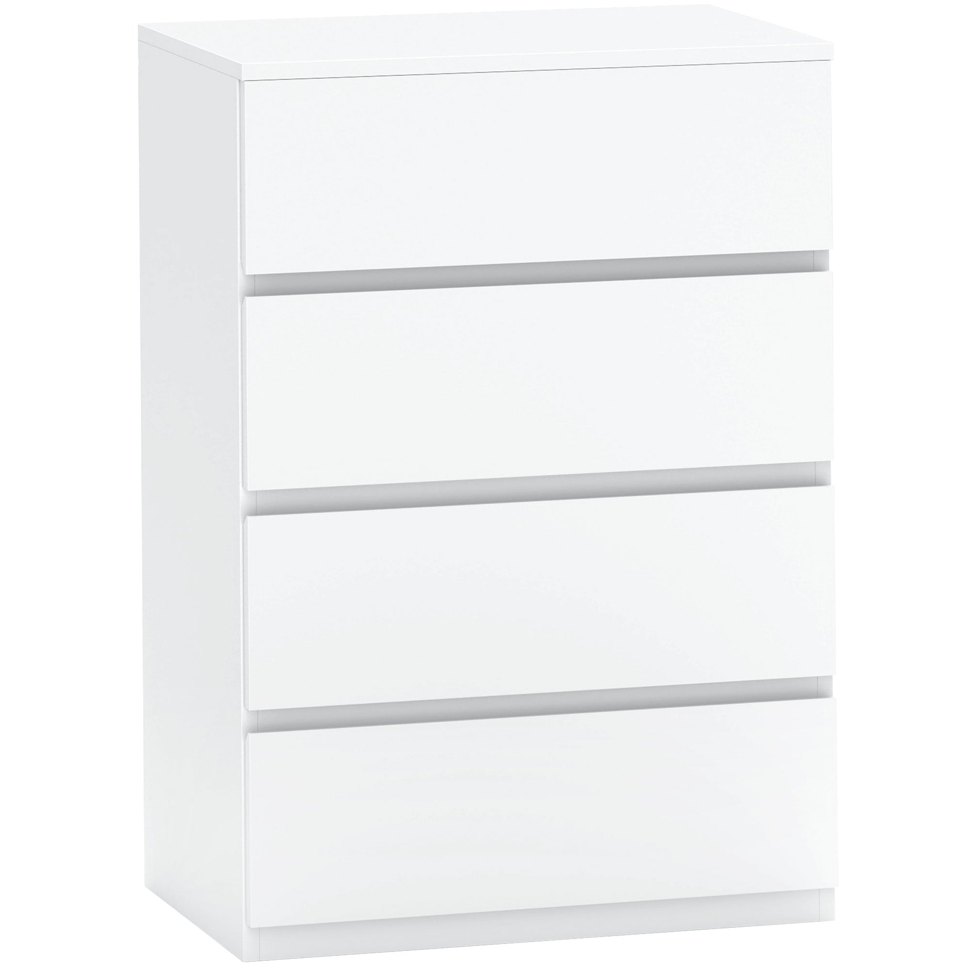 HOMCOM Chest of Drawer, 4 Drawers Storage Cabinet Freestanding Drawer Unit for Bedroom, White