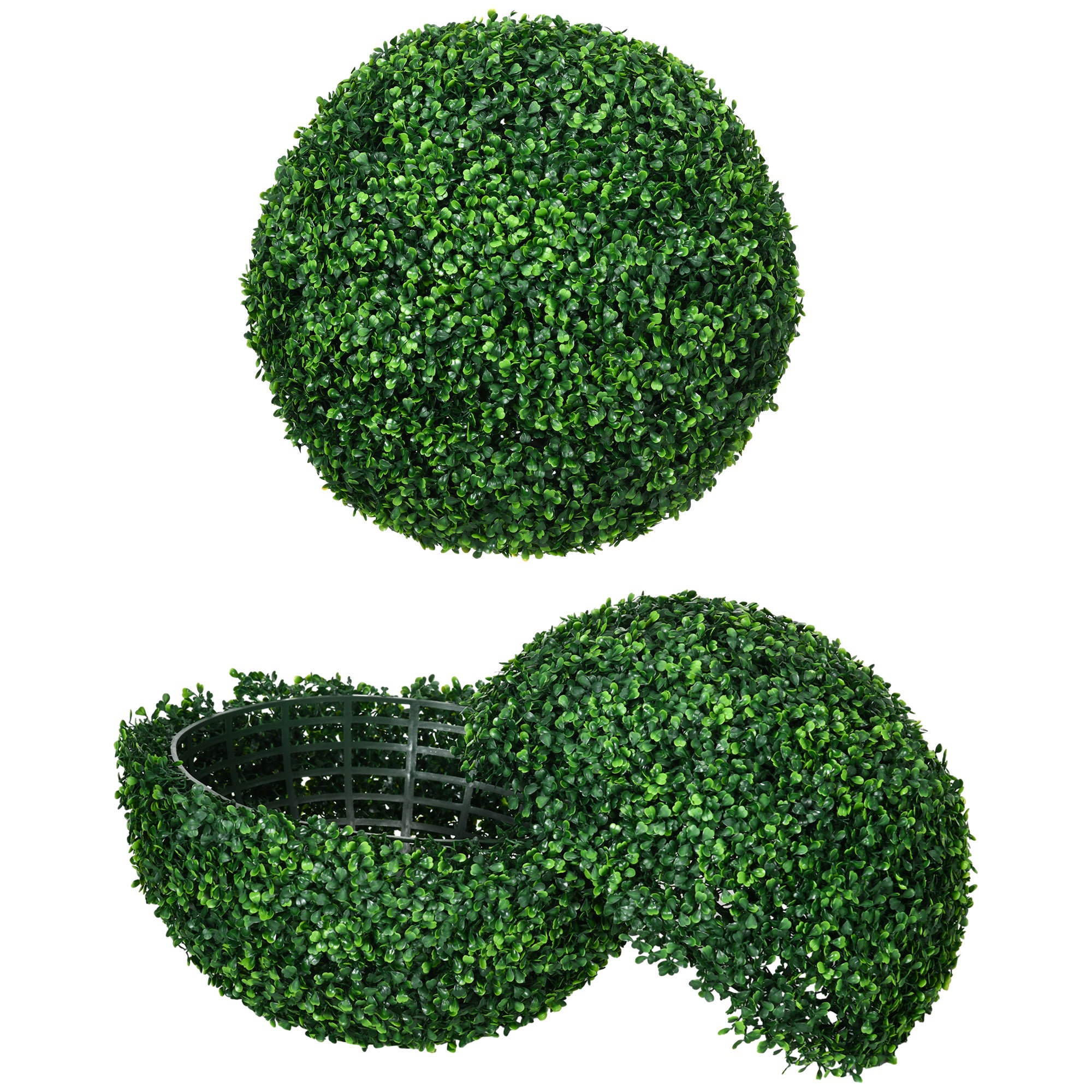 2 Pack Artificial Tree Boxwood Topiary Balls, 19.75 Inch