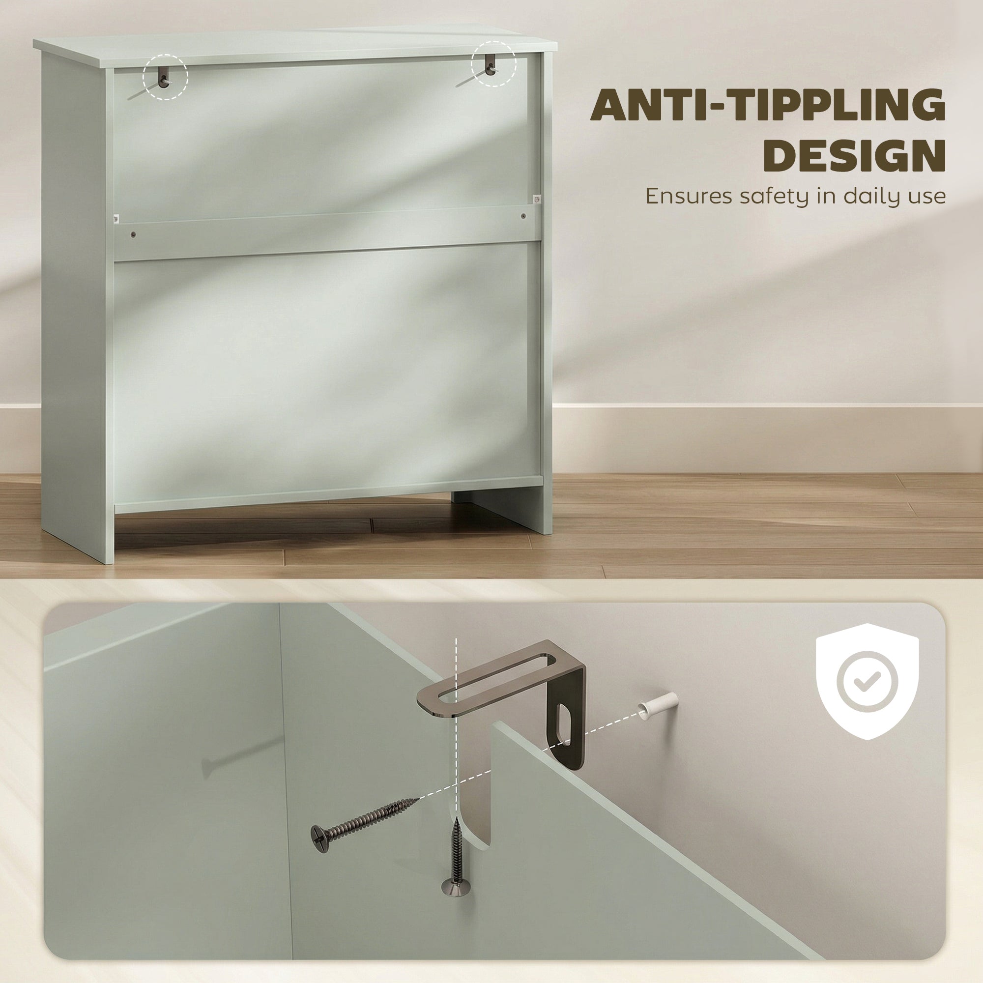 Sideboard Storage Cabinet, Modern Kitchen Cupboard with Adjustable Shelf, Drawer and Double Doors, Sideboard for Living Room, Dining Room, Hallway, Green