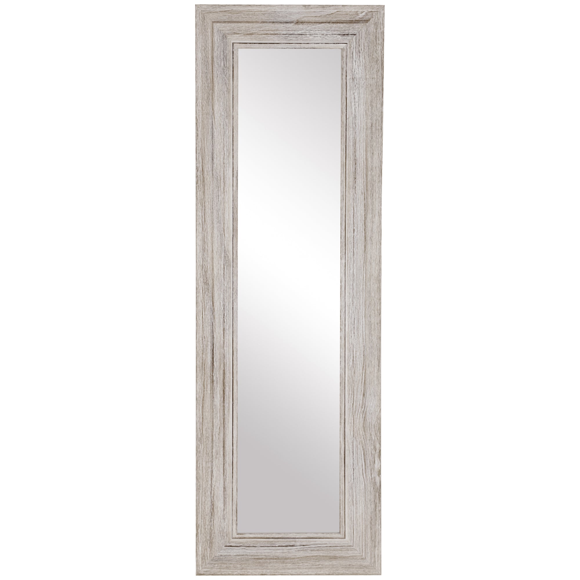 Rustic Wall Hanging and Leaning Floor Full Length Mirror Gray