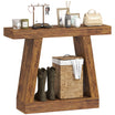 42" Farmhouse Console Table, 2-Tier Entryway Table with Storage and Thickened Tabletop for Hallway, Living Room, Entrance, Behind Couch, Dark Brown