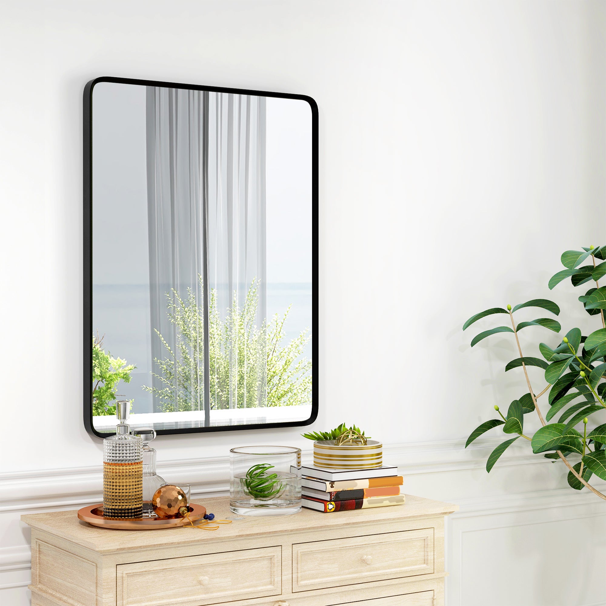 30 x 22 Wall Mounted Living Room Rectangle Mirror