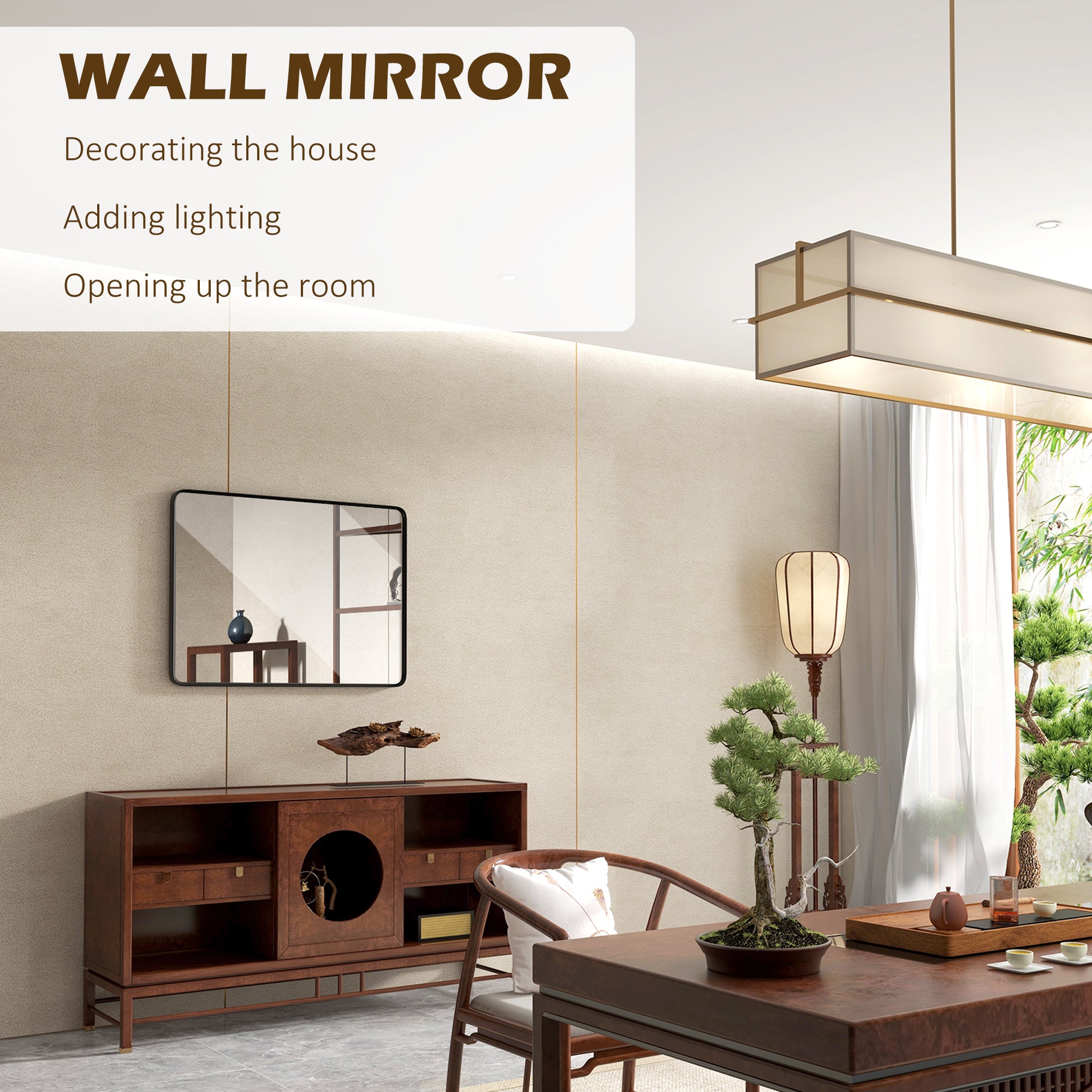 30 x 22 Wall Mounted Living Room Rectangle Mirror