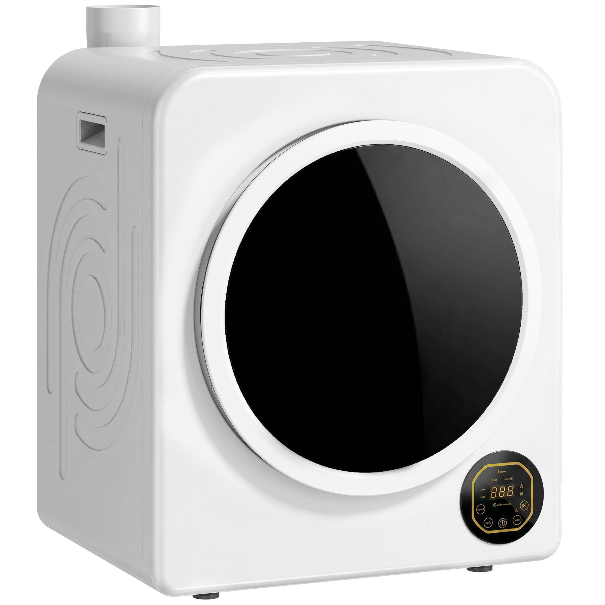 Electric Portable Clothes Dryer, 18 lbs Compact Laundry Dryer 1300W with Stainless Steel Tub, Touch Panel, 6 Drying Modes, Front Load Drying Machine for Apartments, Dorms