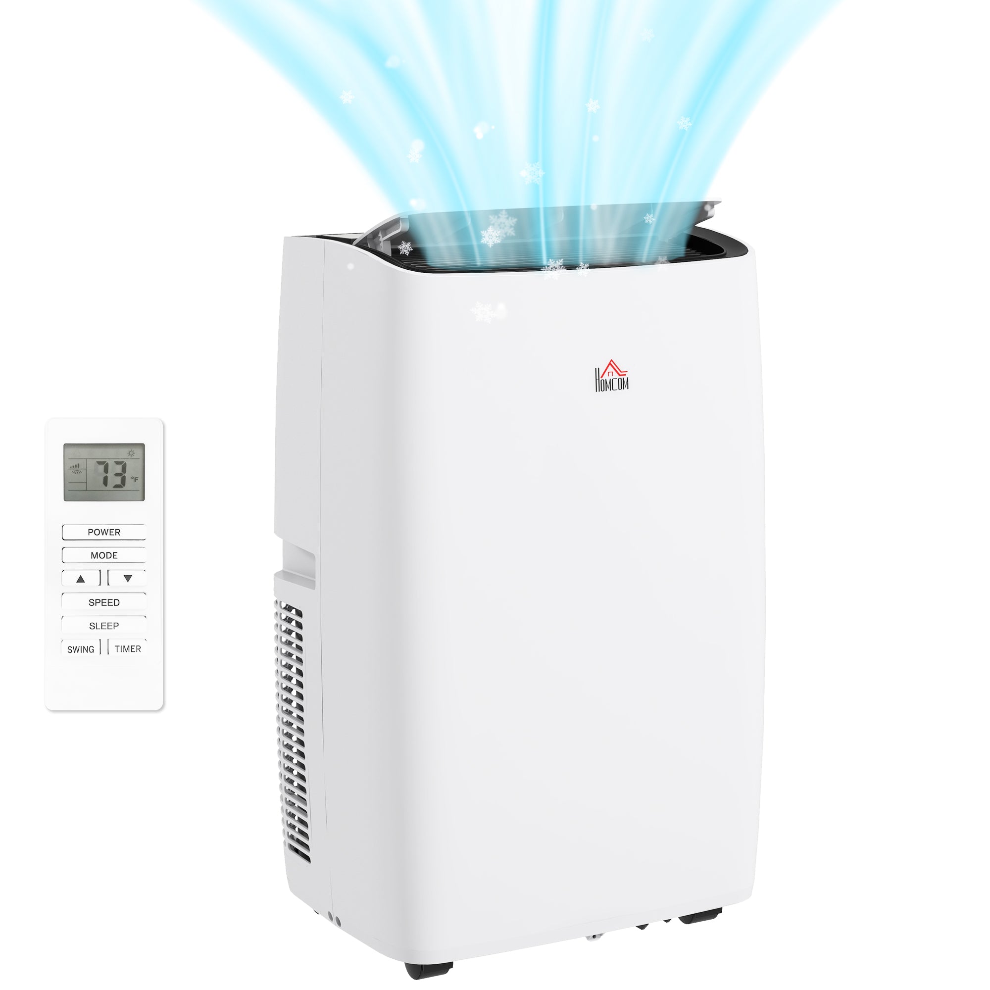 12,000 BTU Mobile Air Conditioner 549 Sq. Ft., Dehumidifier Fan Auto Sleep with 24H Timer On/Off, Window Kit