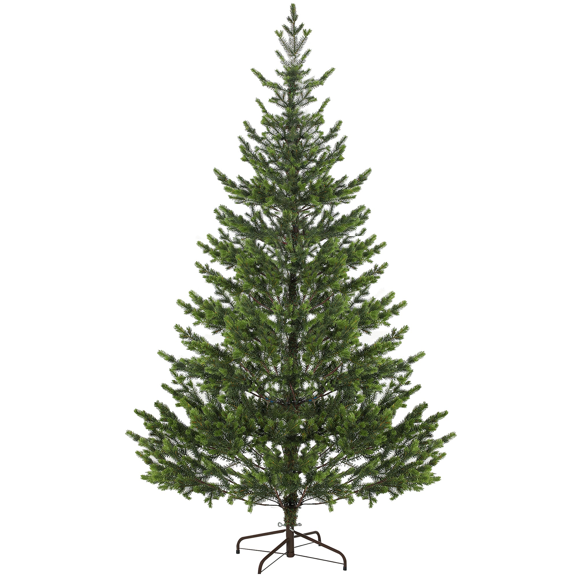 7.5ft Artificial Christmas Tree, Sparse Realistic Cedar Tree with 2901 Tips, Easy Assembly, Hinged Xmas Tree for Home Office Holiday, Green