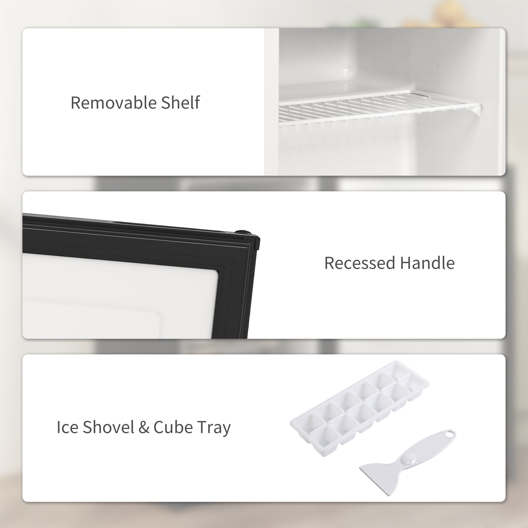 Compact Upright Freezer, 2.1 Cubic Feet Mini Freezer with Reversible Door, Removable Shelf, Adjustable Temperature for Home Office, Apartment, Dormitory, Silver