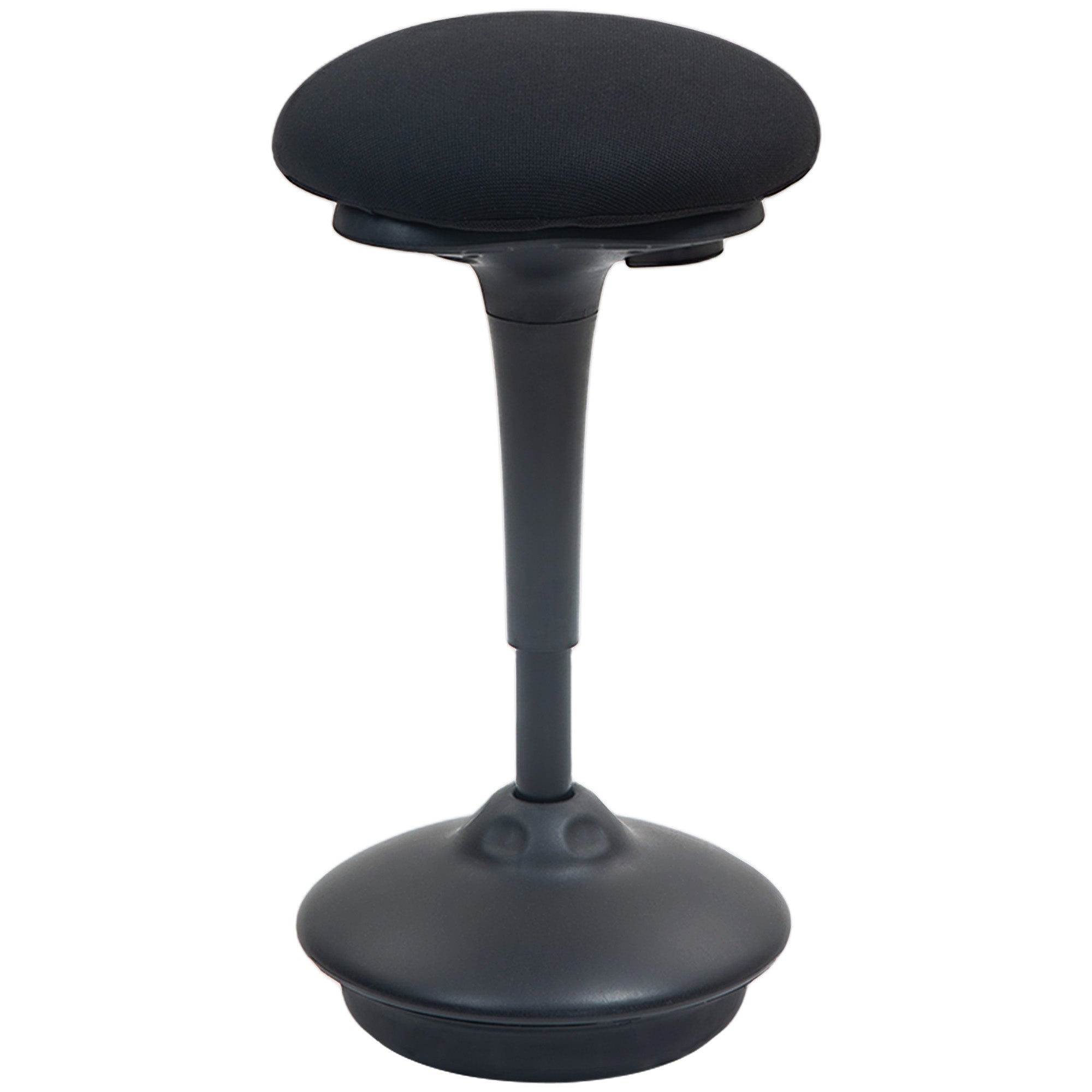 Standing Desk Chair, Backless Wobble Stool Chair, Adjustable Active Ergonomic Standing Stool with Rocking Motion, Non-Slip Swivel Base for Office Home, Black