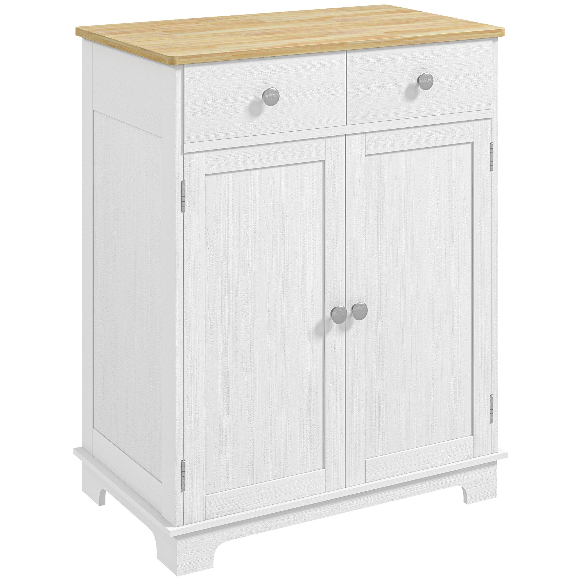 Kitchen Storage Cabinet Sideboard Floor Cupboard White